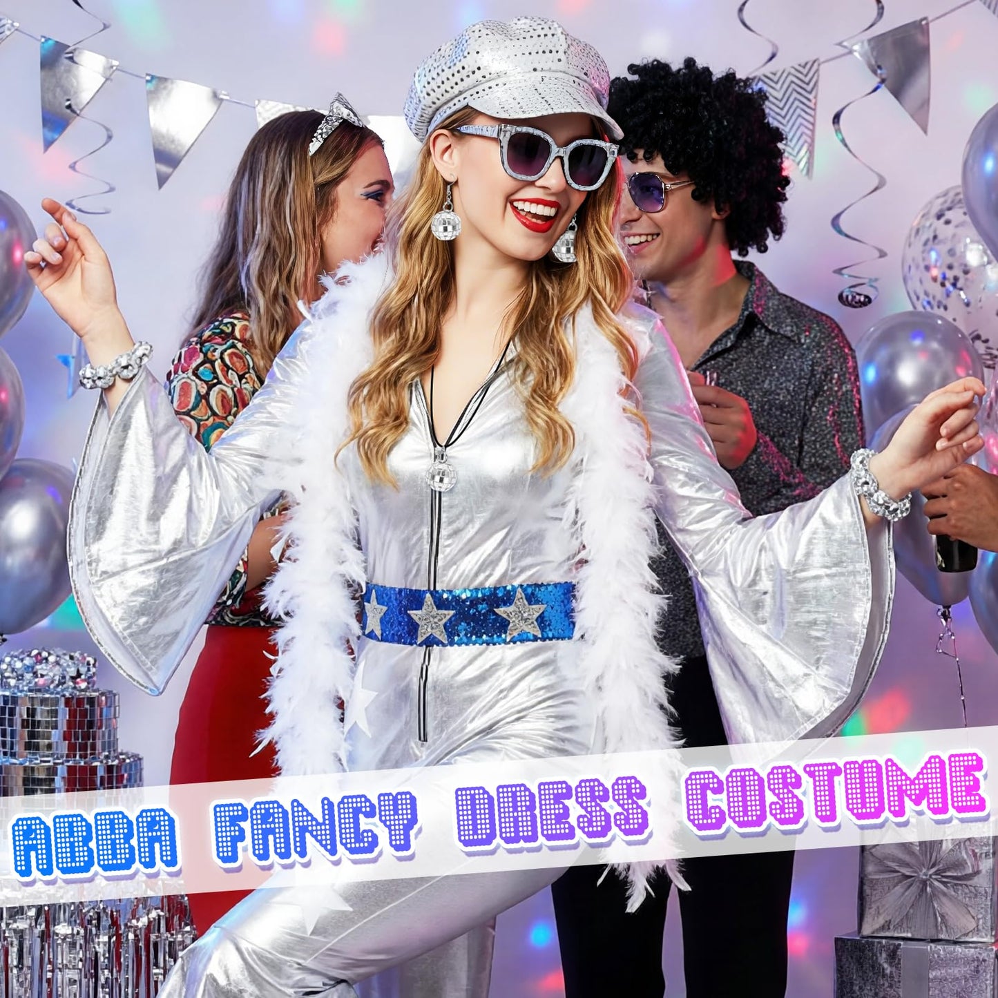 Disco Fancy Dress Accessories Set for Adults - 70s Disco Costume (image 6)