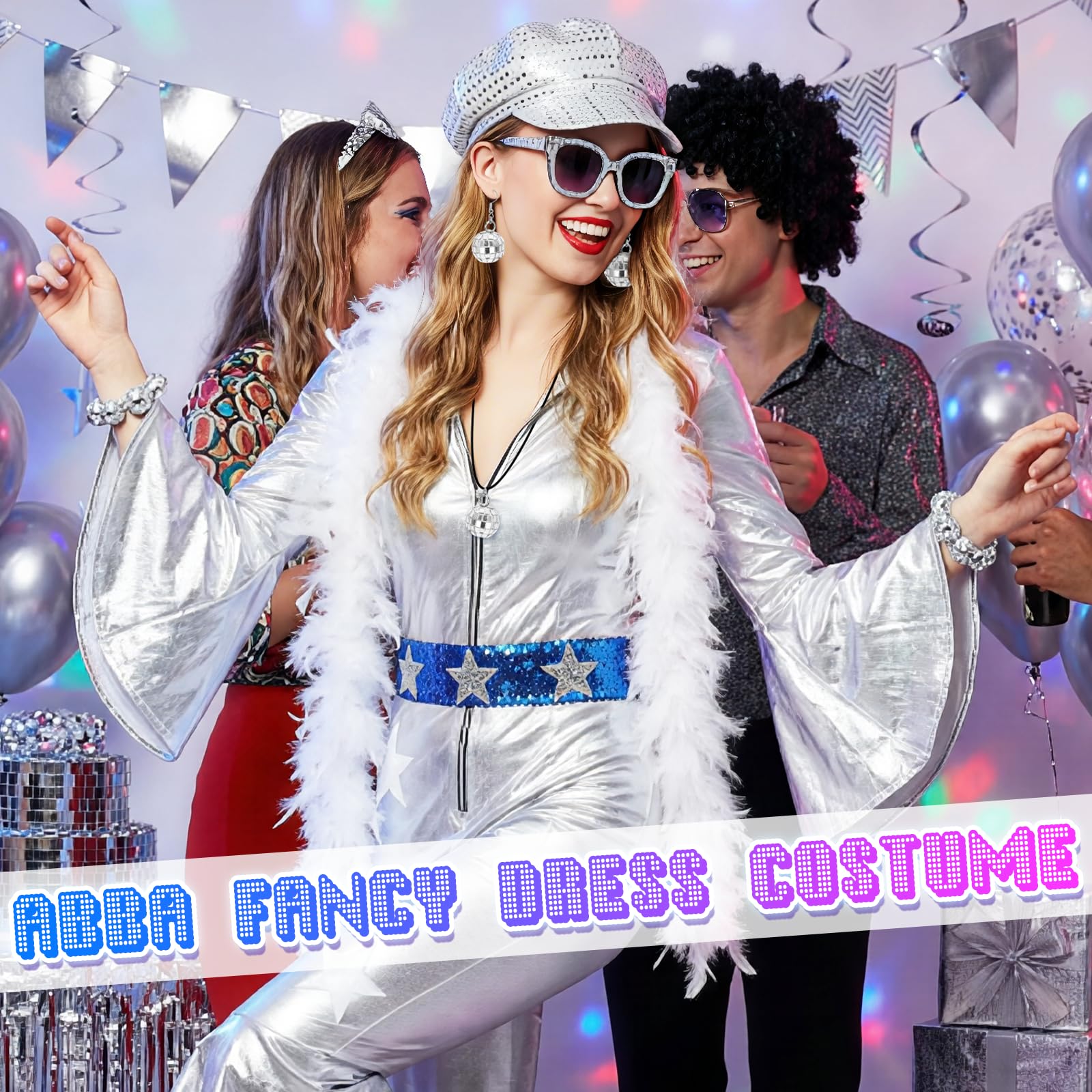 Disco Fancy Dress Accessories Set for Adults - 70s Disco Costume (image 6)