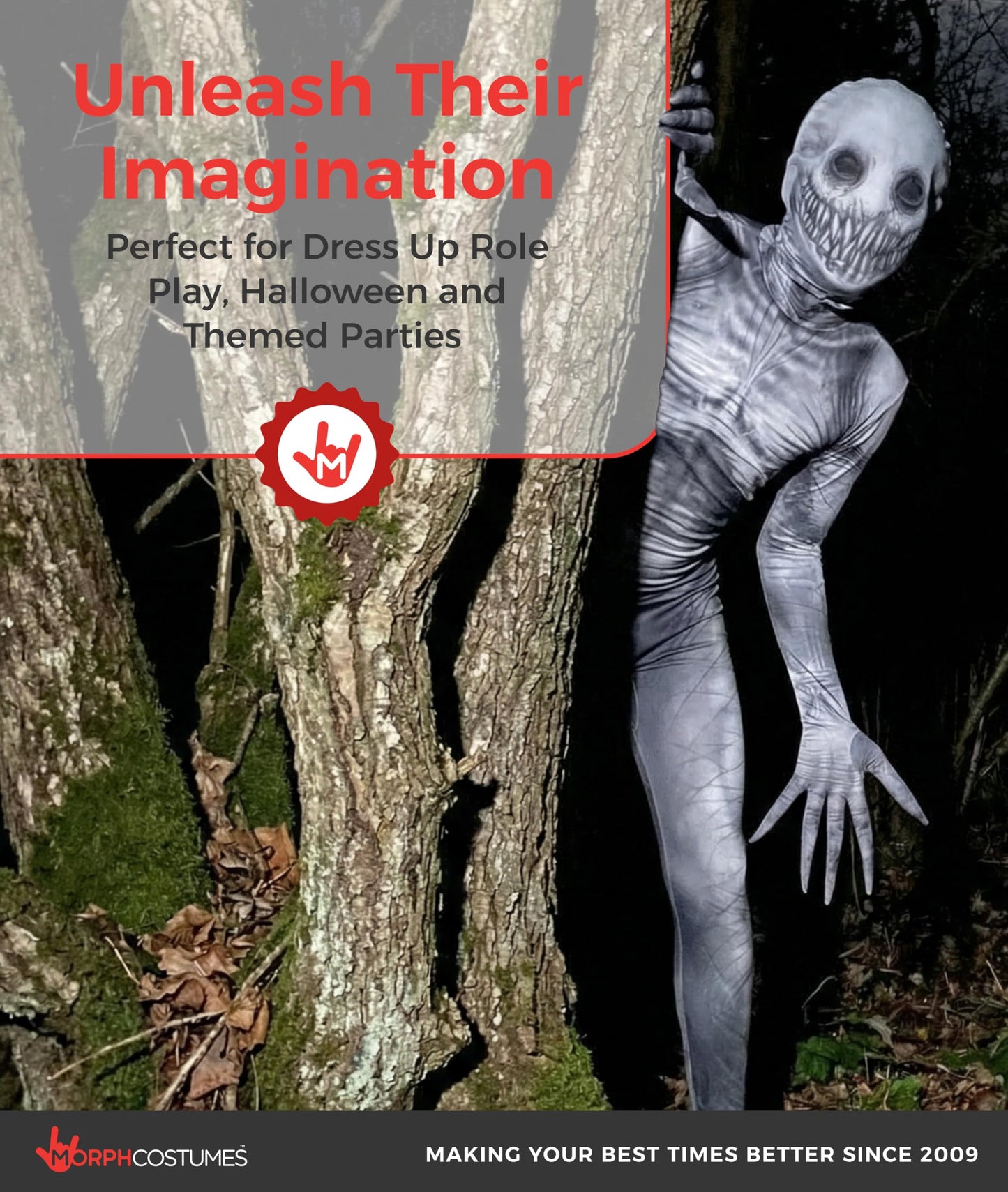 Morphsuits The Rake Kids Halloween Costume, Scary Boys, Fun Dress-Up Outfit for Halloween Parties, Large