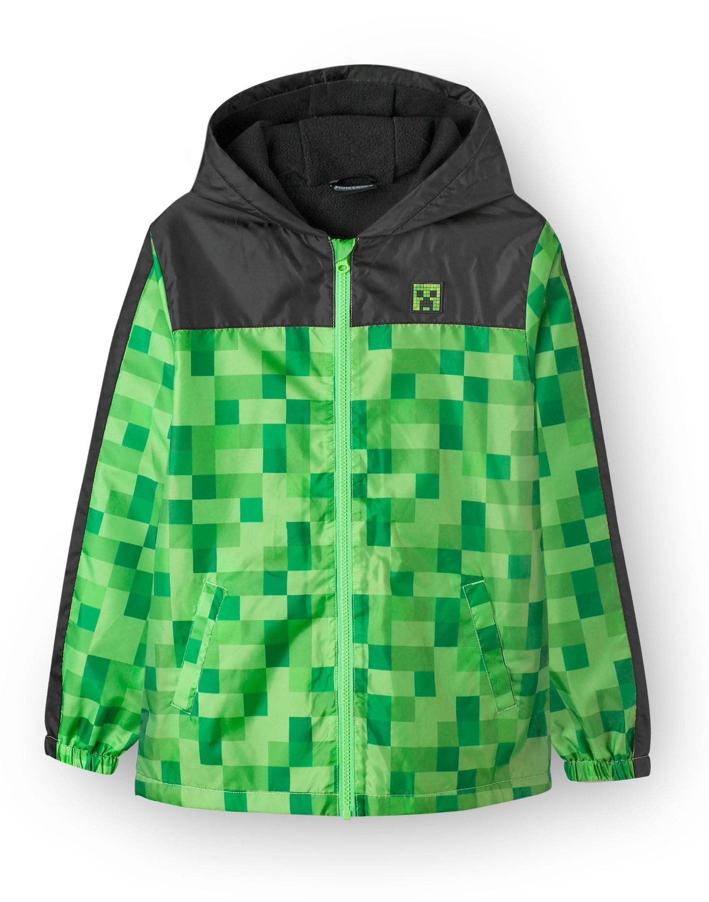 Boys Jacket - Creeper Waterproof Hoodie Fleece Lined Raincoat