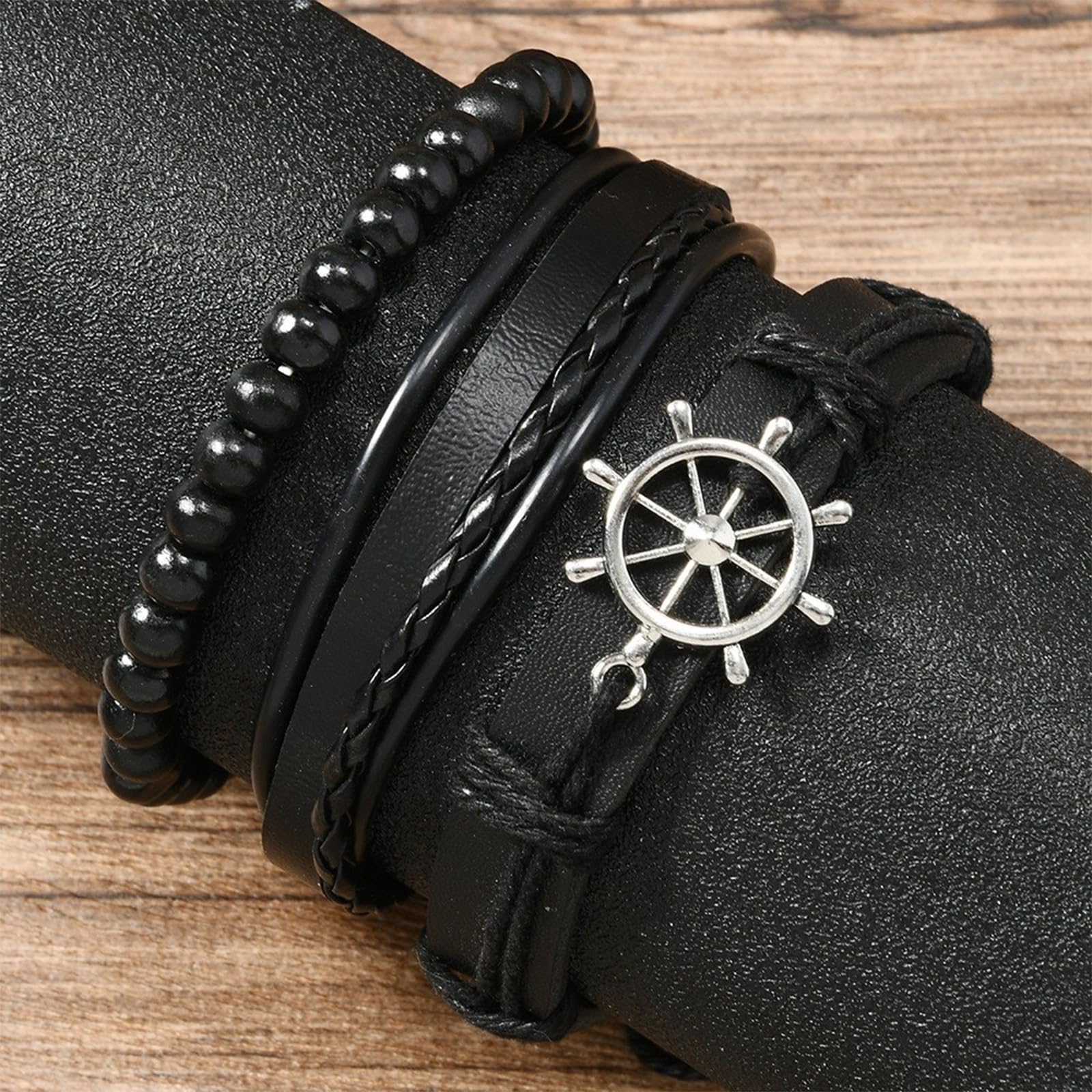Pirate Costume for Adult Men with Eye Patch Medieval Shirt Trousers (image 5)