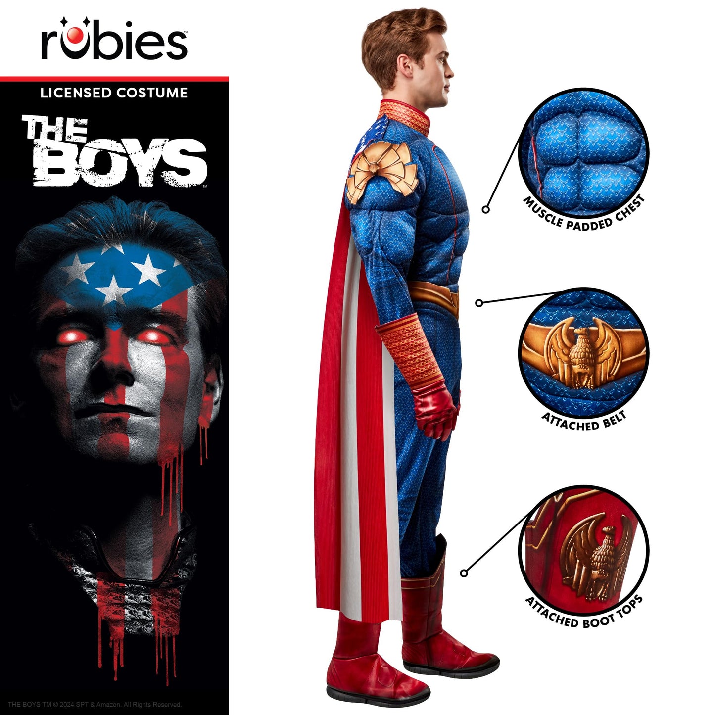 Official the Boys Homelander Deluxe Adult Costume - Mens Fancy (image 3)
