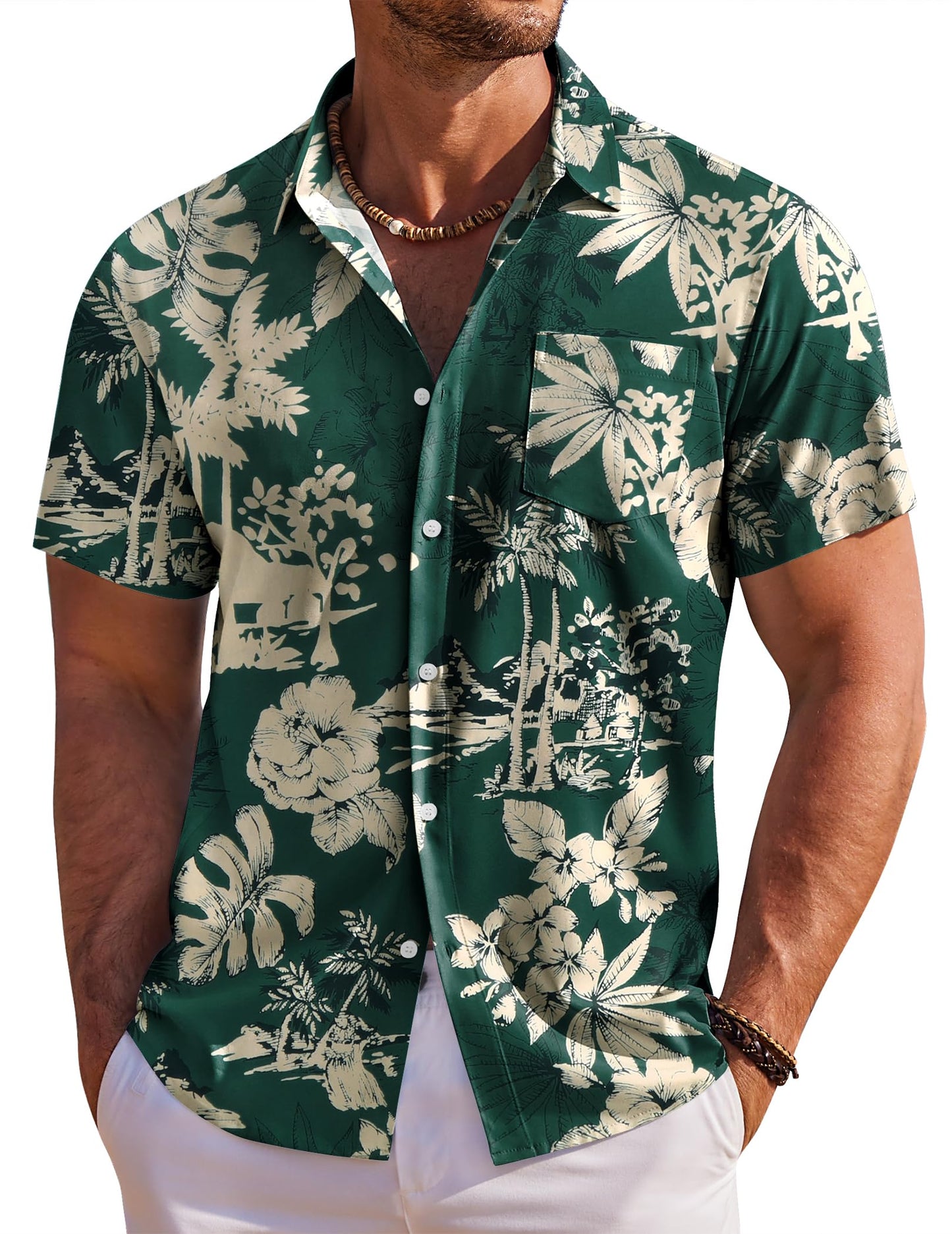 Men's Hawaiian Shirts Short Sleeve Summer Shirts for Men Tropical