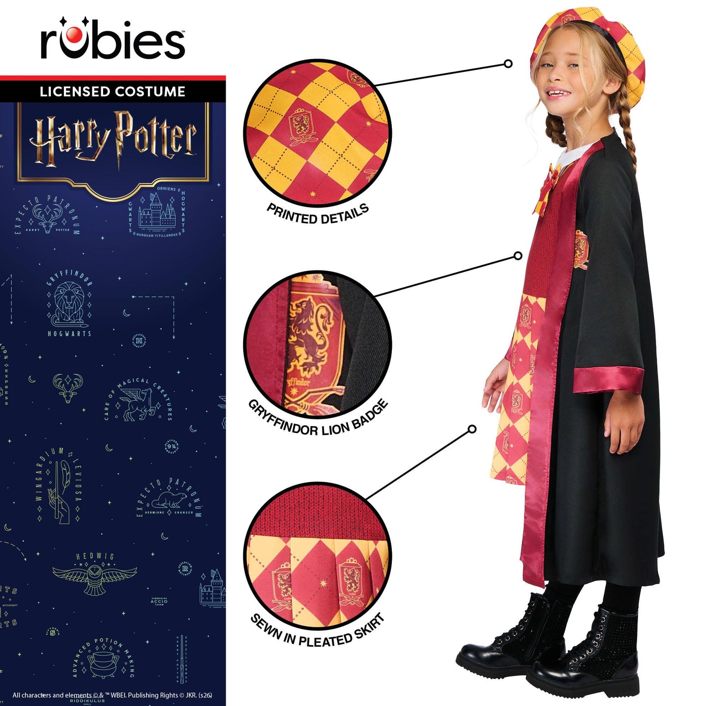 Rubies Official Warner Brothers Harry Potter Deluxe Gryffindor Robe Childrens Costume, Kids Fancy Dress, Size 11-13 Years