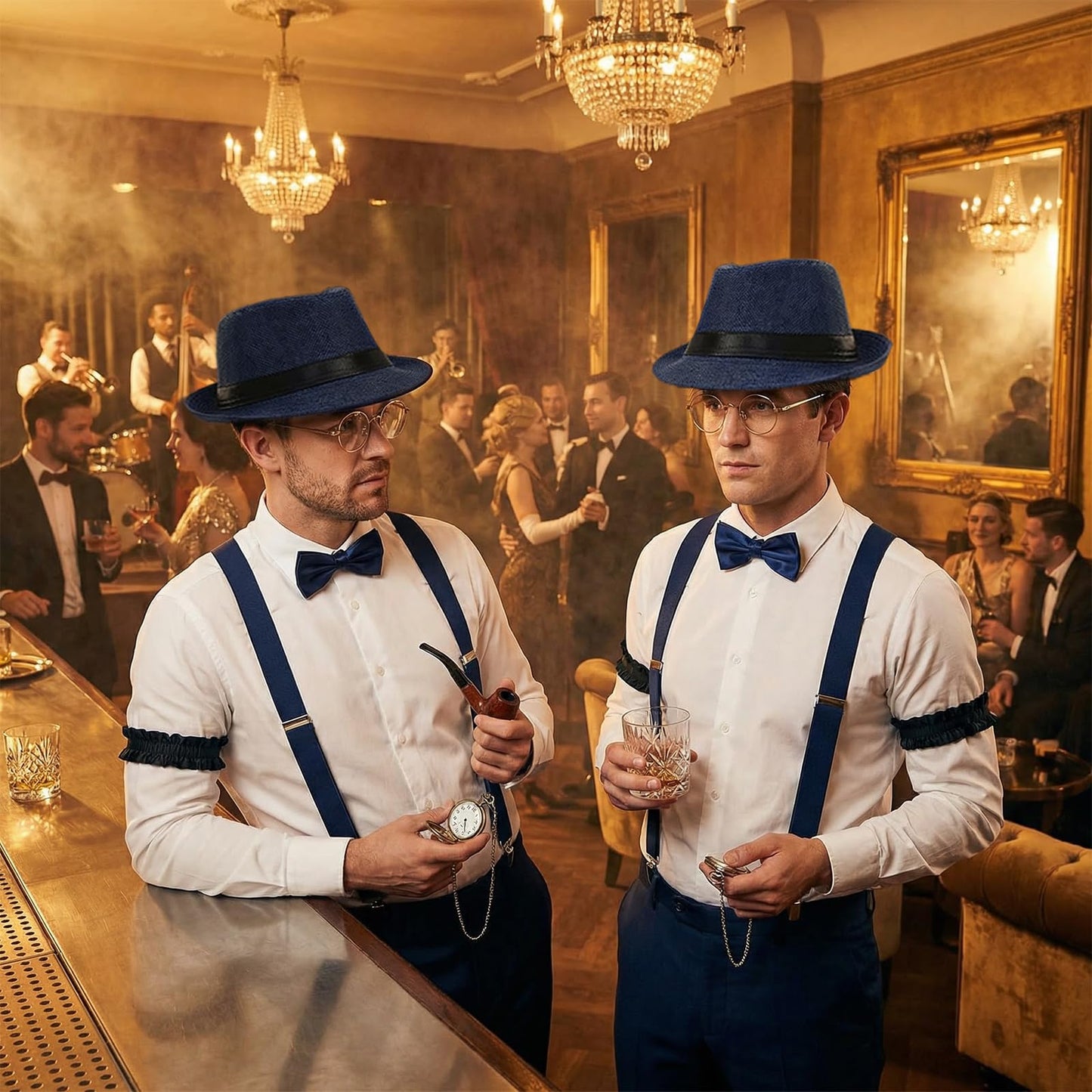 1920s Accessories for Men - Gentleman Fancy Dress Set with Hat