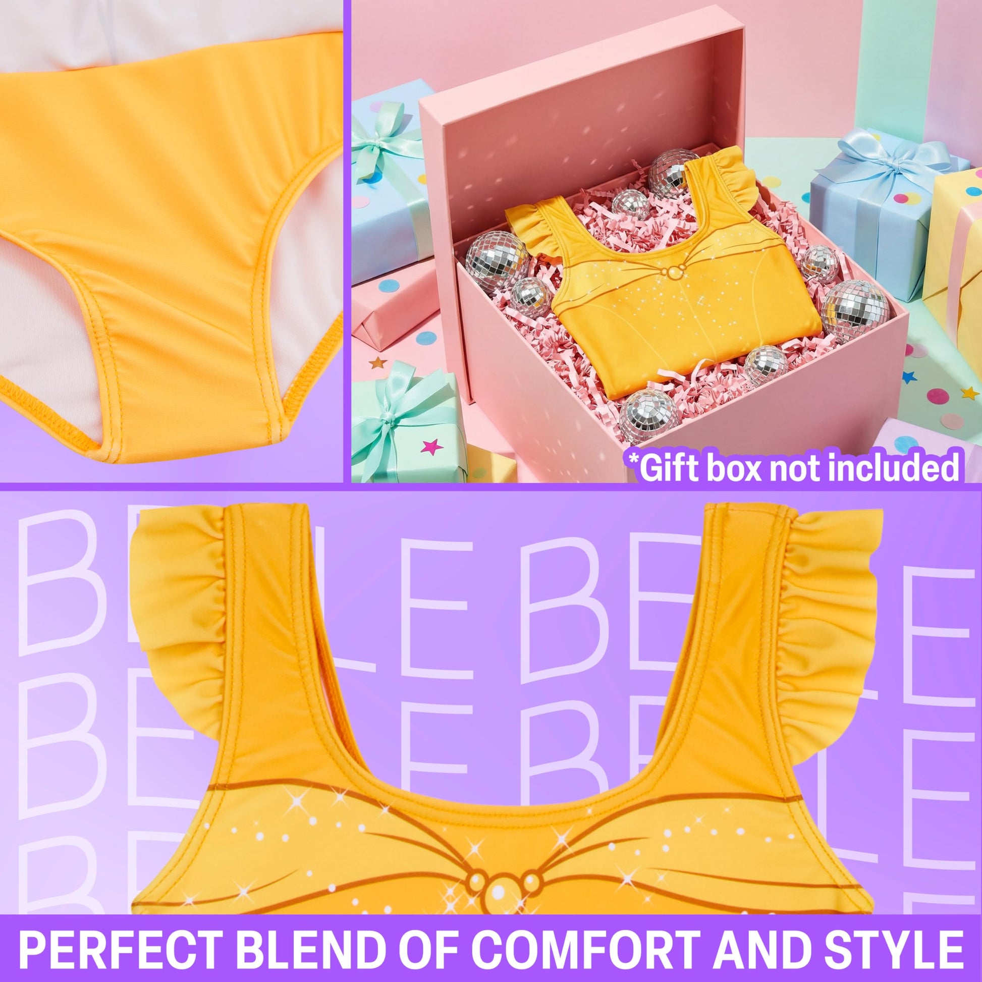 Disney Belle Girls Swimming Costume Yrs - One Piece Swimwear Dress (image 3)