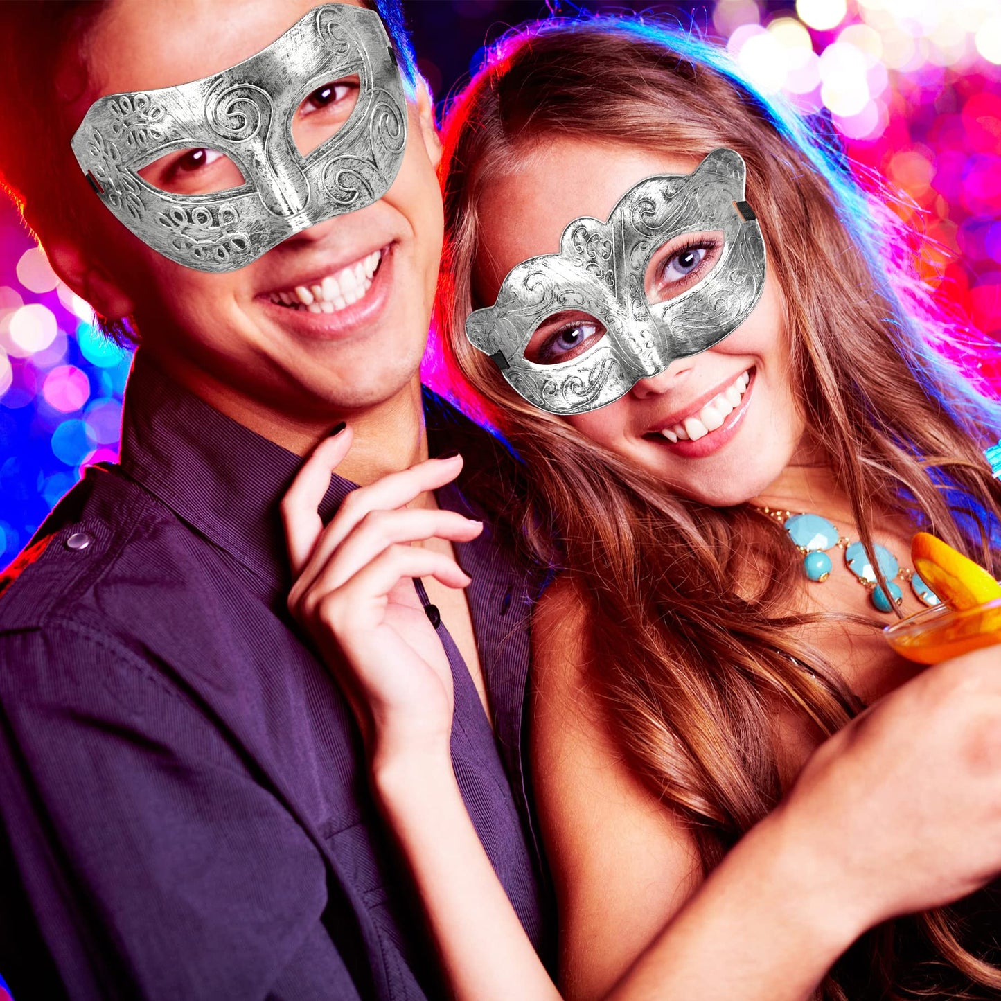 Masquerade Masks Vintage Antique Mask Couple Venetian Masks (image 6)