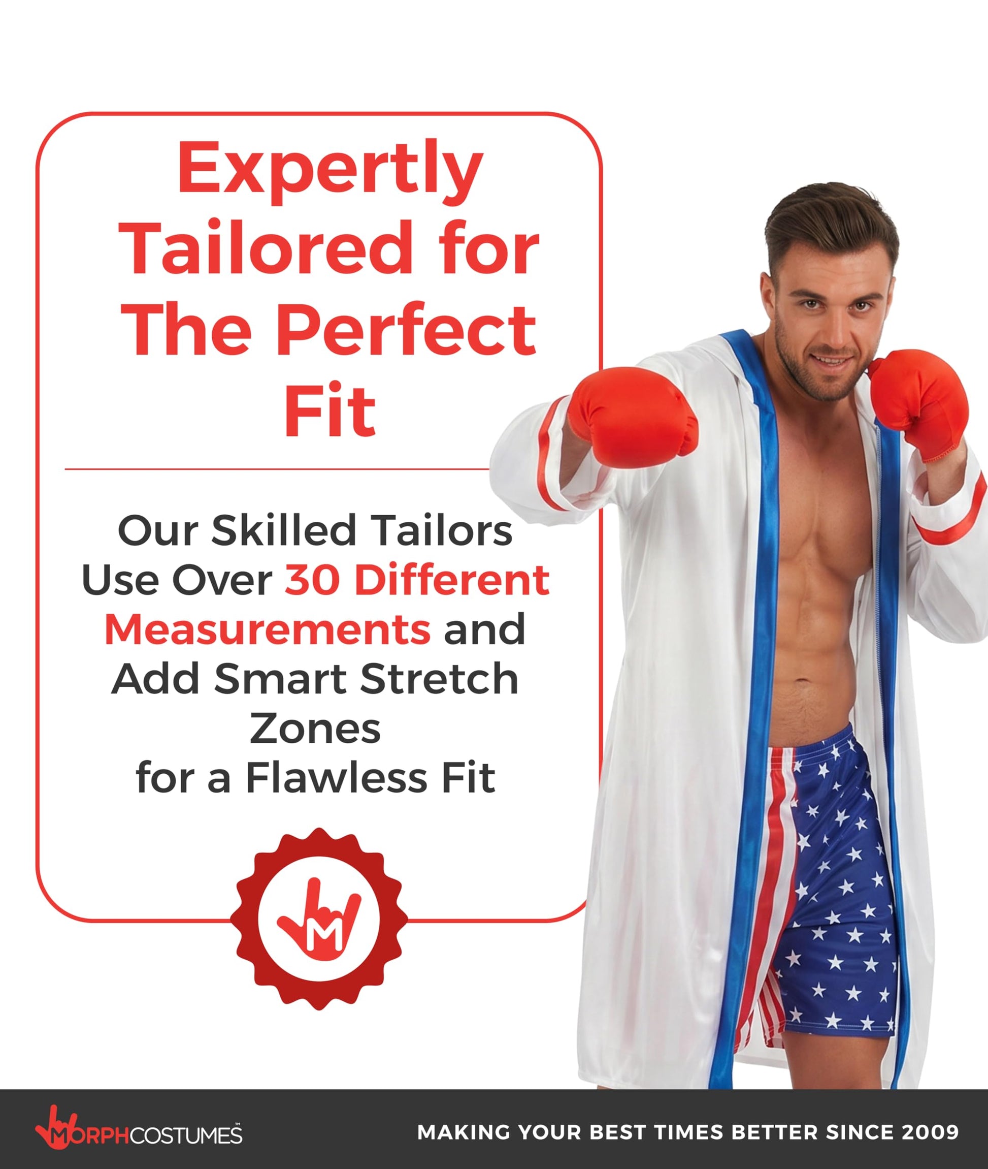 Boxing Robe Costume for Men - Boxer Halloween Costume - Boxing (image 4)