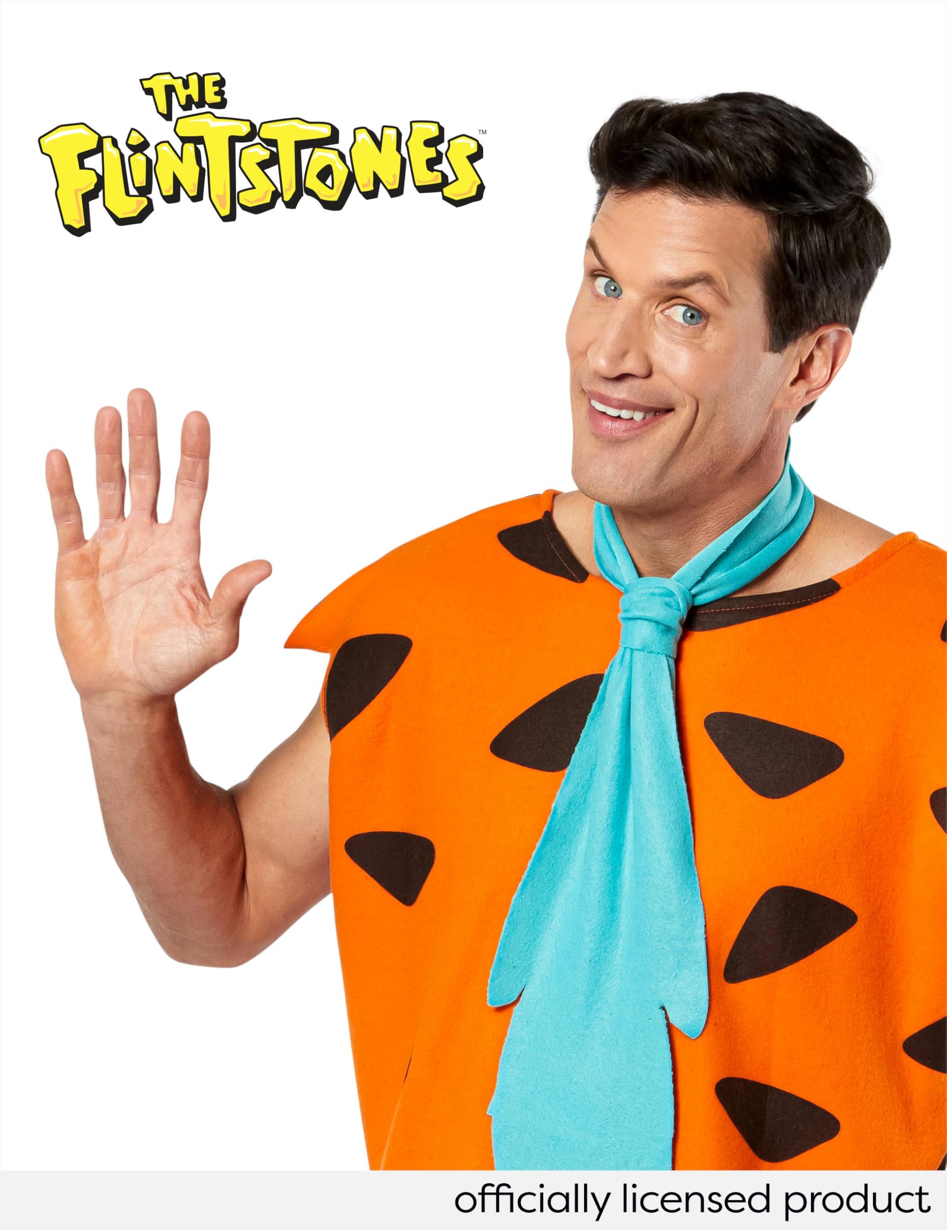 Official Fred Flintstone Fancy Dress - Standard - Orange Halloween (image 5)