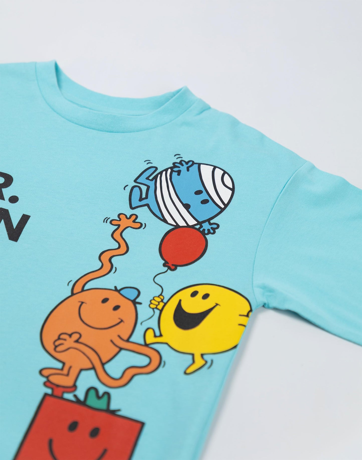 MR. MEN LITTLE MISS Boys Multi-Pack of 3 Short-Sleeved T-Shirts | Graphic Tees Featuring Mr. Tickle, Mr. Bump, & Mr. Men | Cartoon Tops in Orange & Blue Merch
