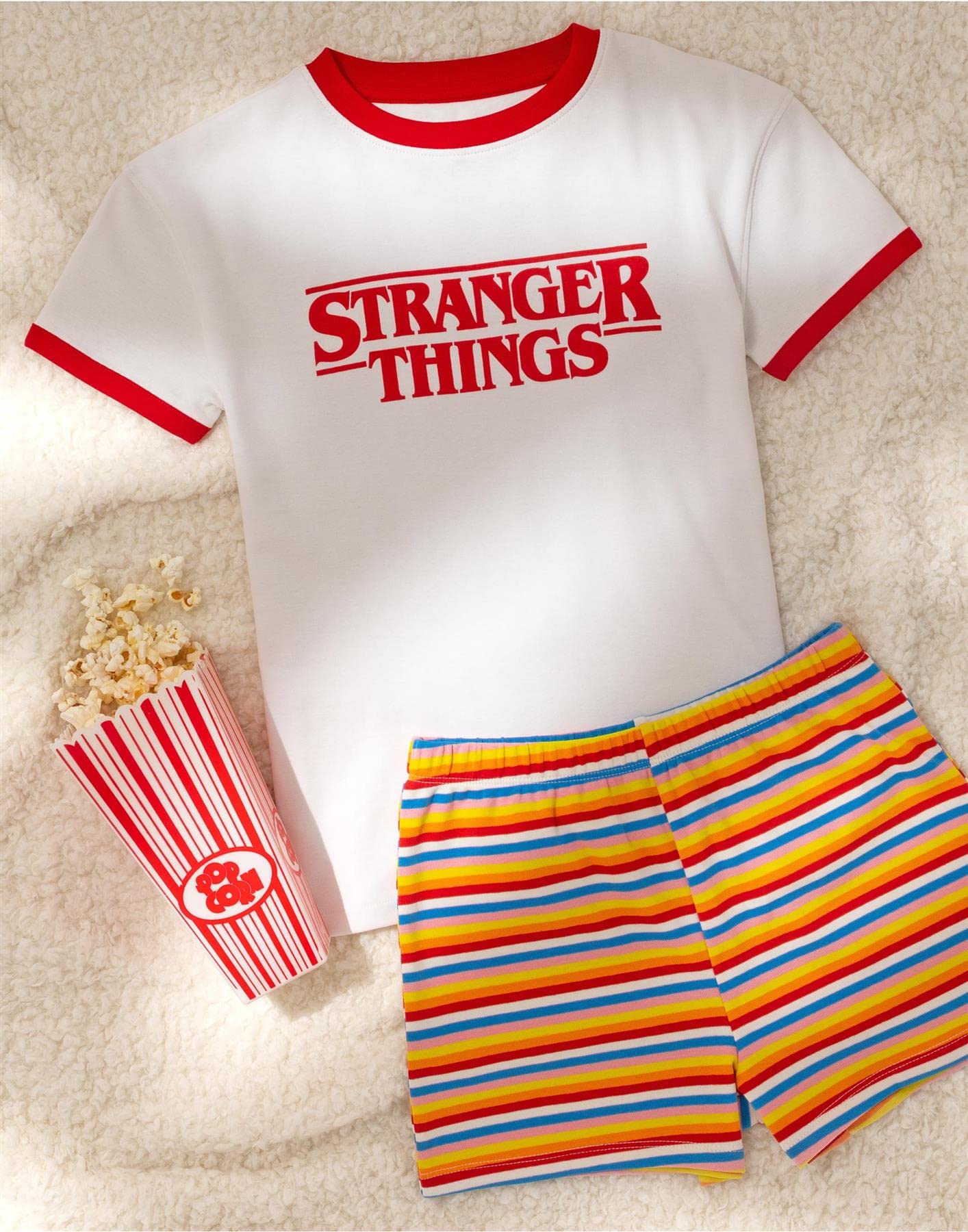 Girls Pyjama Set - Kids Short-Sleeve T-Shirt and Shorts PJs Bundle (image 3)