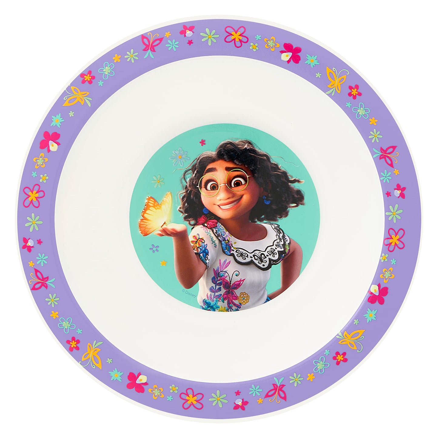 Disney Encanto Kids Tableware Set – 3 Piece Reusable PP Plate, Bowl & Cup for Children - Tumbler & Dinnerware Set for Mealtimes – for 36 Months & Up