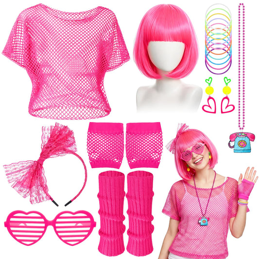 80s costume accessory set for women retro 1980s fancy dress