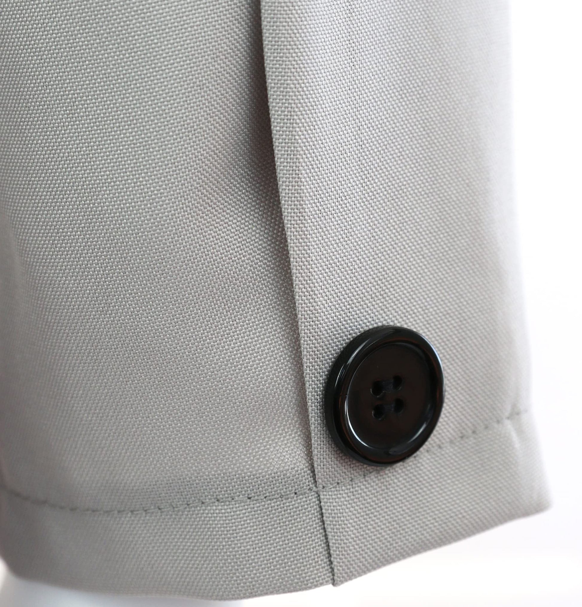 Mens Funny Journalist Costume - Grey Suit + White Tie + Curly Black (image 6)