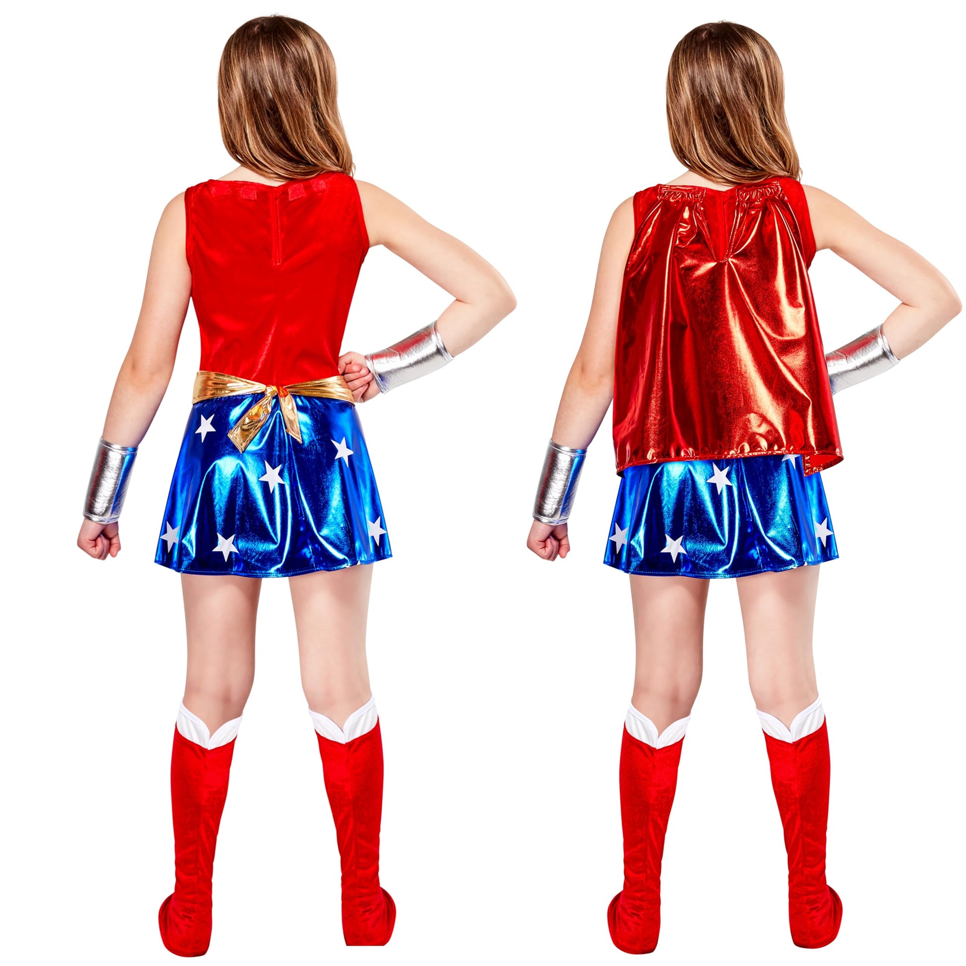 Official Deluxe Wonder Woman Fancy Dress - Children Costume (image 4)