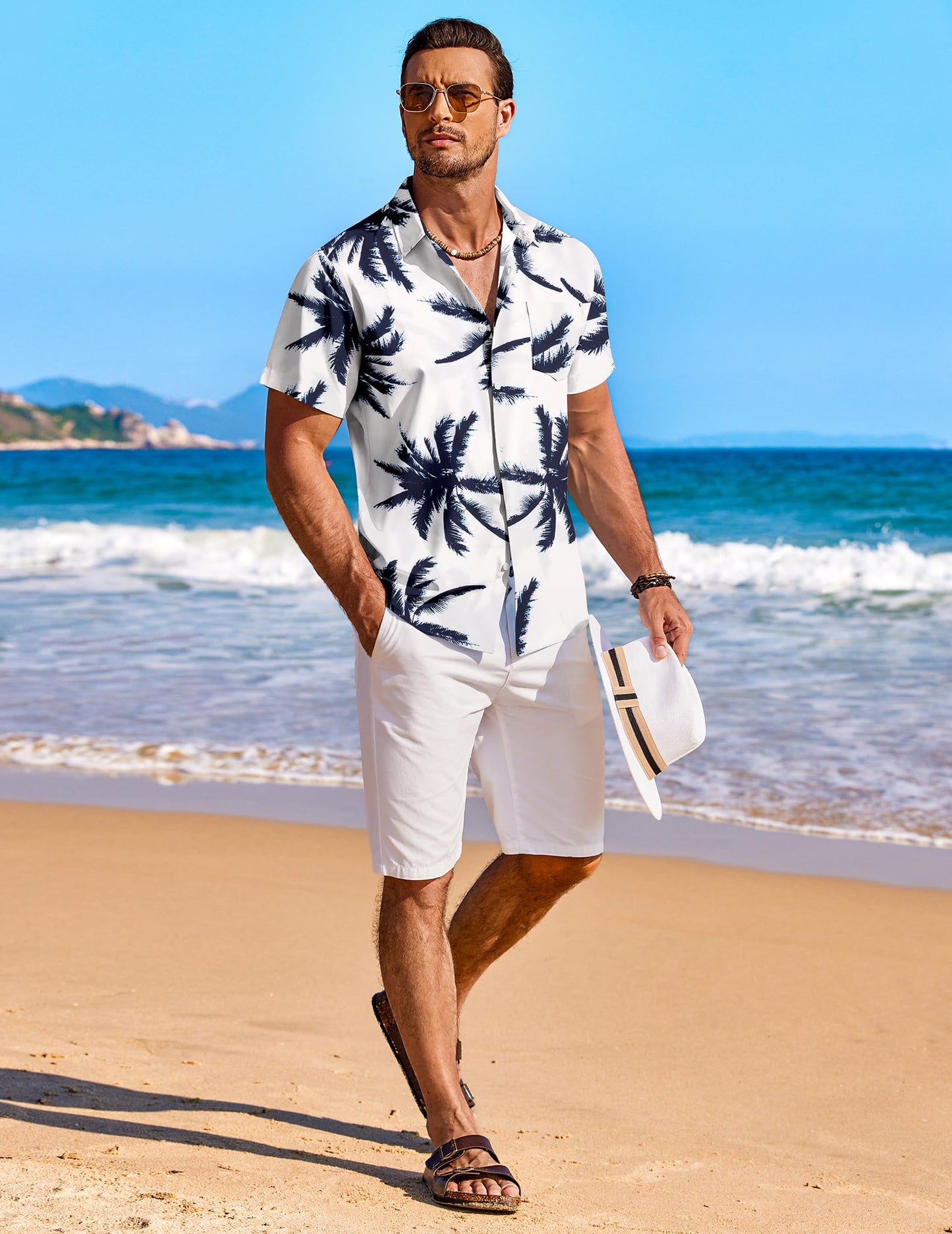 Men's Hawaiian Shirts Short Sleeve Summer Shirts for Men Tropical