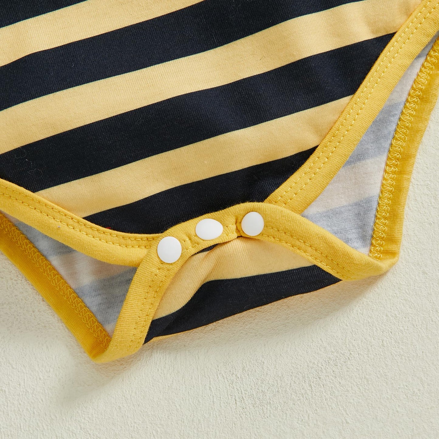 CocMouse Infant Girl Fall Outfits Baby Girl Romper Cartoon Bee Ruffle Suspender Skirt Bow Headband 3 Pcs Set 0-18 Months (Yellow, 0-3 Months)