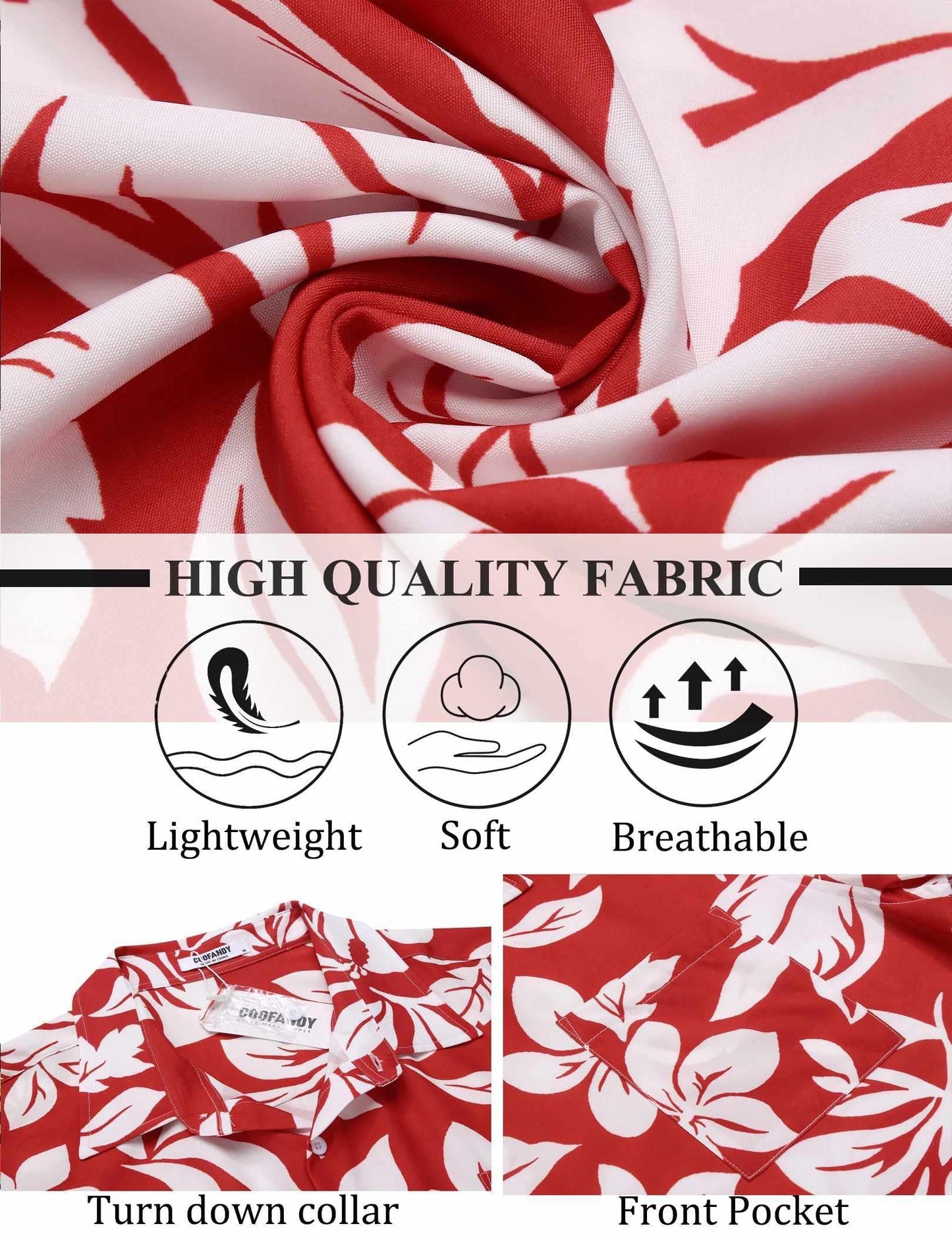 Hawaiian Shirts for Men Short Sleeved Summer Casual Holiday Floral