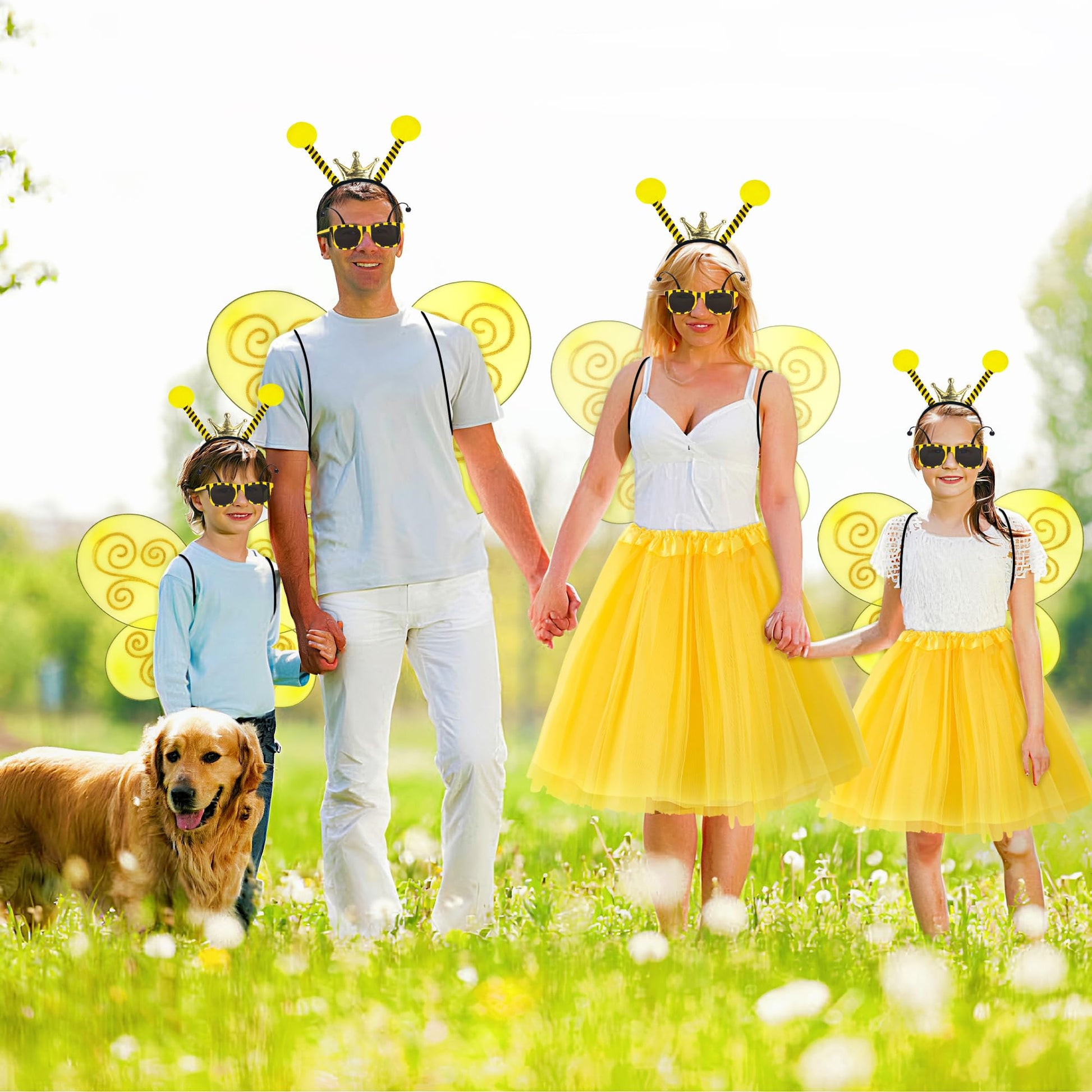 Bee Costume - Bumble Bee Costume with Bees Wings Antenna Headband (image 6)