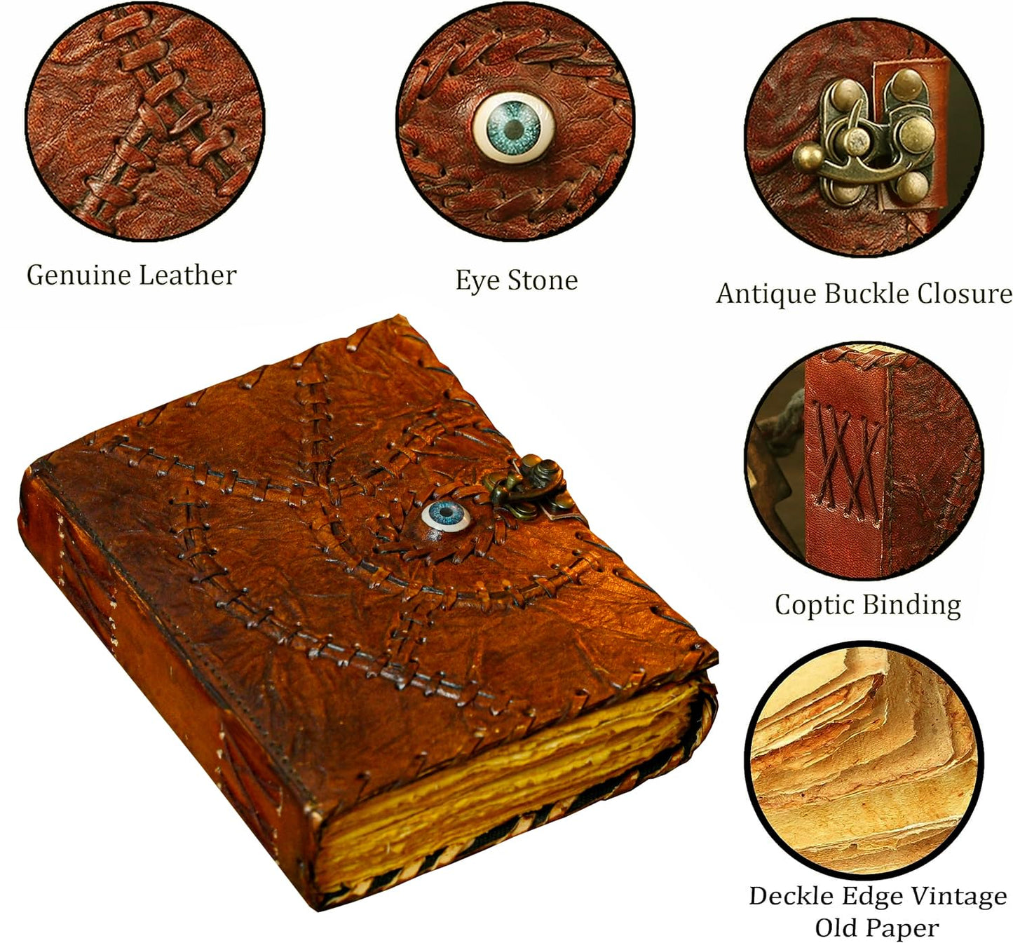 Hocus Pocus Book Of Spells, Spell Books With Real Spells, Prop Halloween Decorations Decor, Book Of Shadows Spell Book, Witchy Gifts For Women Spellbook Writing & Sketchbook (8x6 Hocus Pocus 2, Brown)