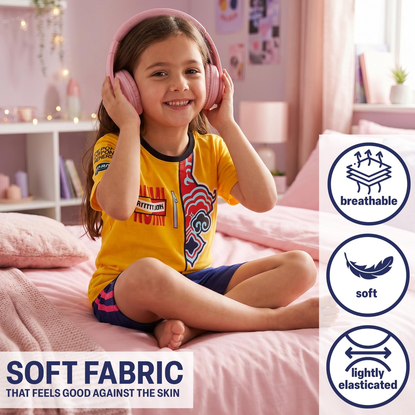 KPop Demon Hunters Girls Pyjamas Set Yrs - Pjs Short Sleeve Top