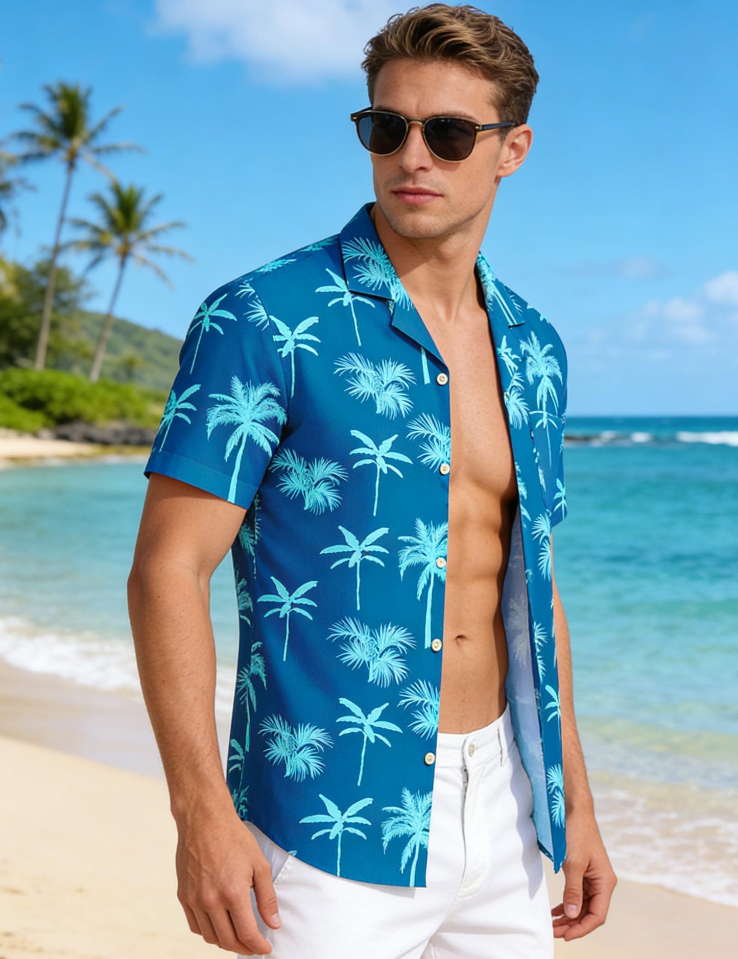 Hawaiian Shirt for Men Short Sleeve - Coconut Grove Tropical