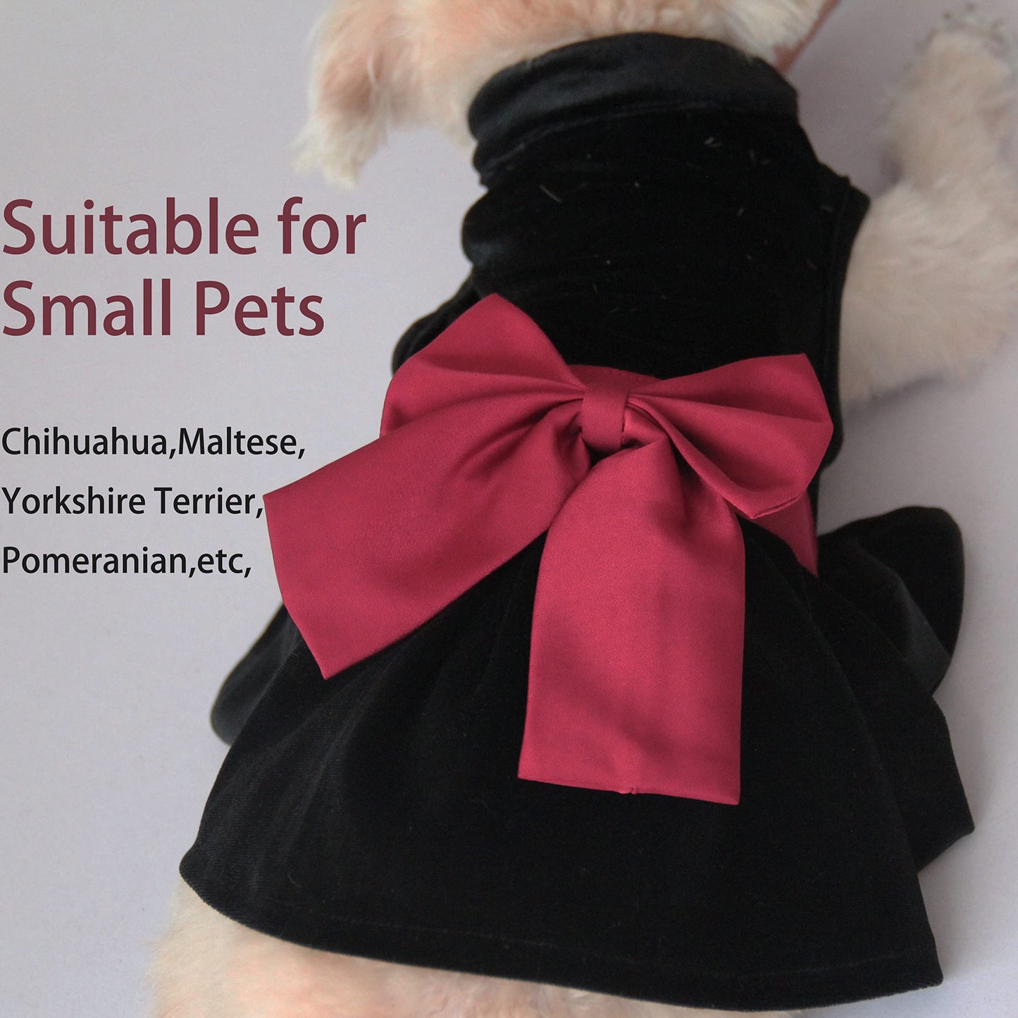 Pet Dresses for Dogs Cats Girl - Cute Princess Bowknot Dress Puppy