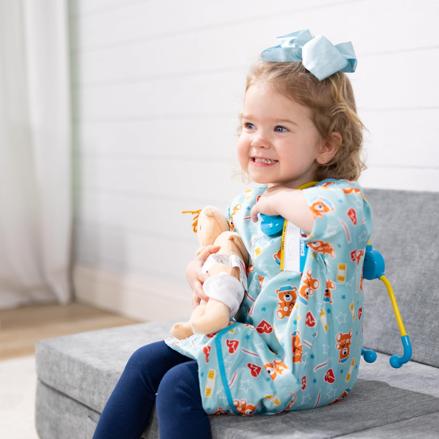 Melissa & Doug Pediatric Nurse Costume Role Play Toy | Fancy Dress for Toddlers | Dressing Up Clothes for Girls/Boys | Pretend Play Gifts for Kids Age 3-6