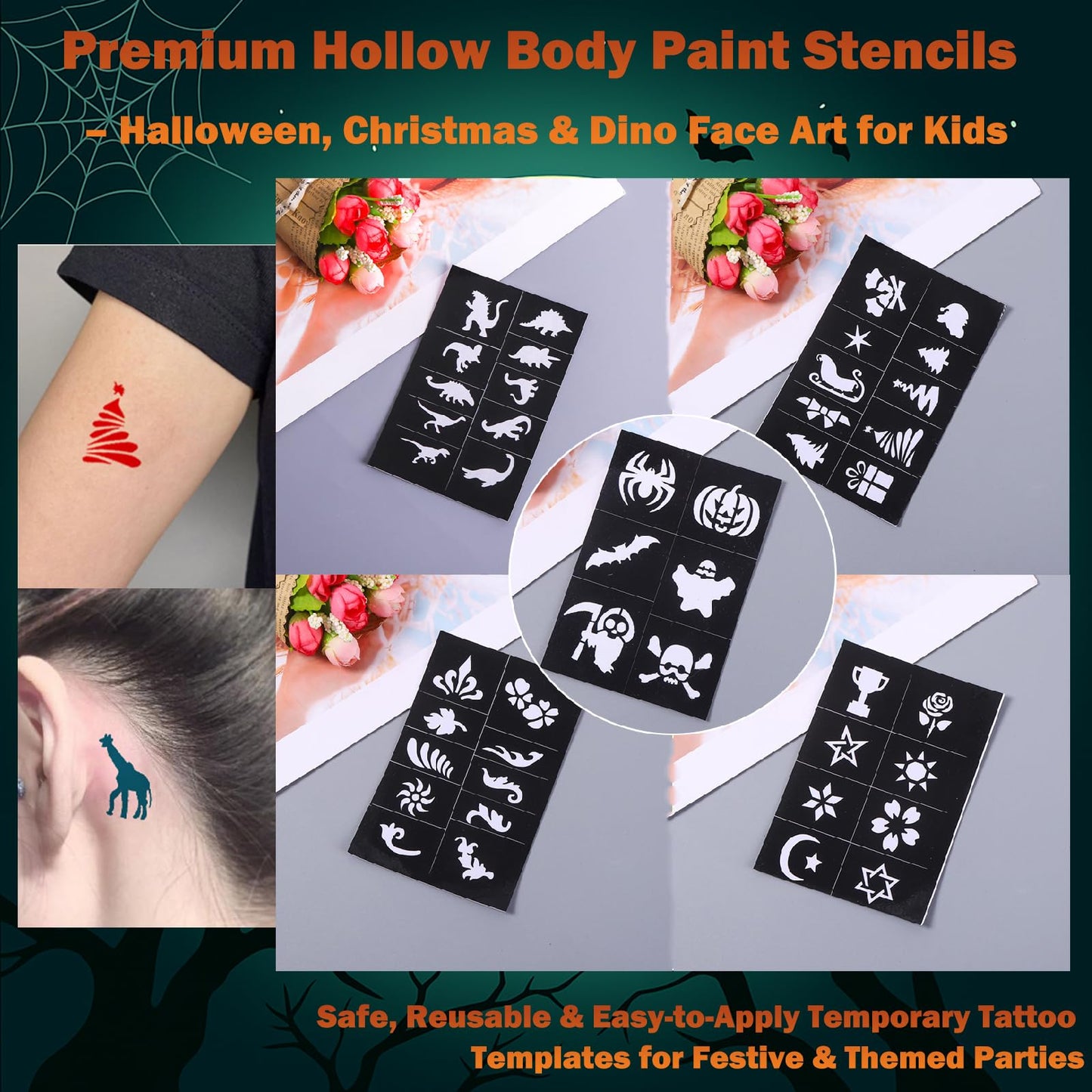 6 Color SFX Bruise Wheel – Professional Halloween Face Paint Kit, Non-Toxic Oil-Based Makeup with Fake Blood, Zombie & Injury Special Effects Palette for Cosplay & Festivals