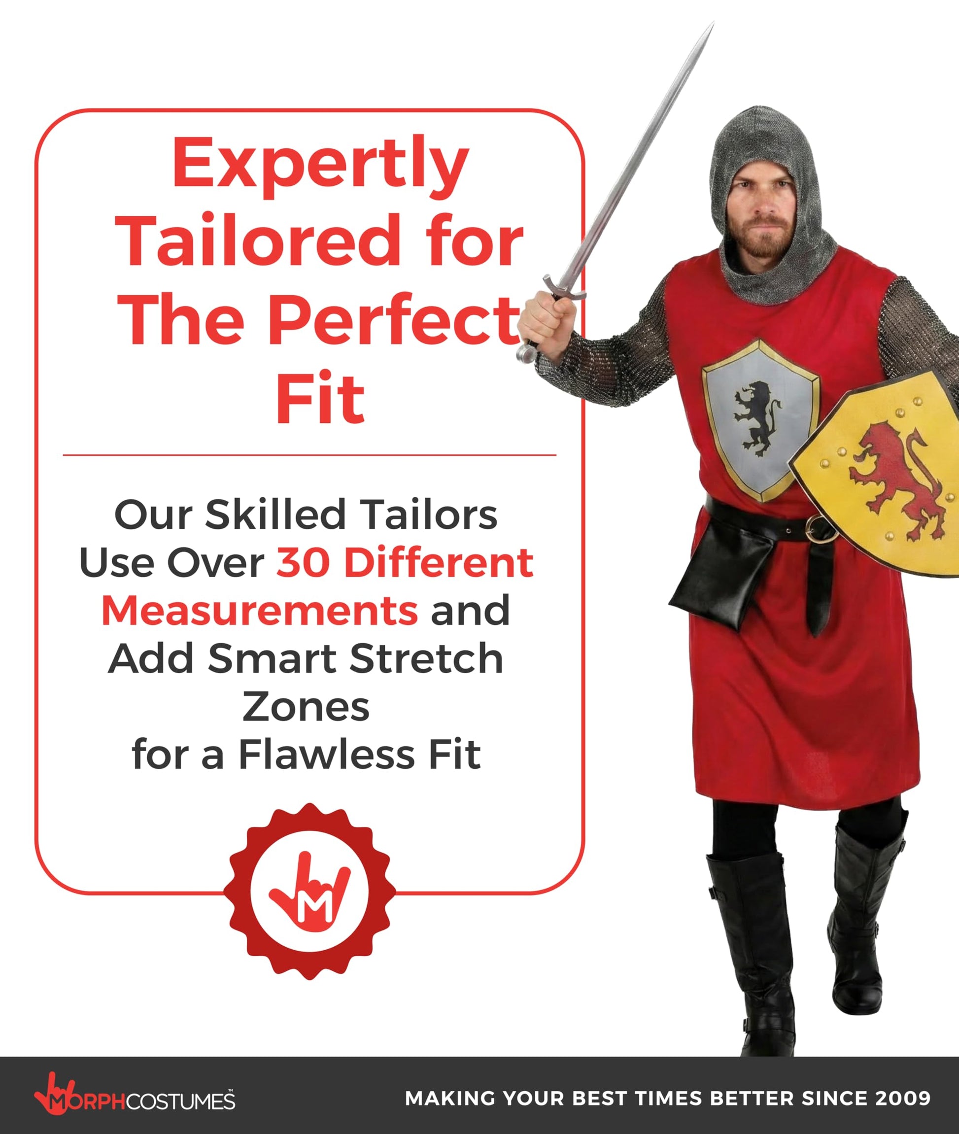 Knight Costume Adult Halloween Costume for Men - Medieval Armor (image 4)
