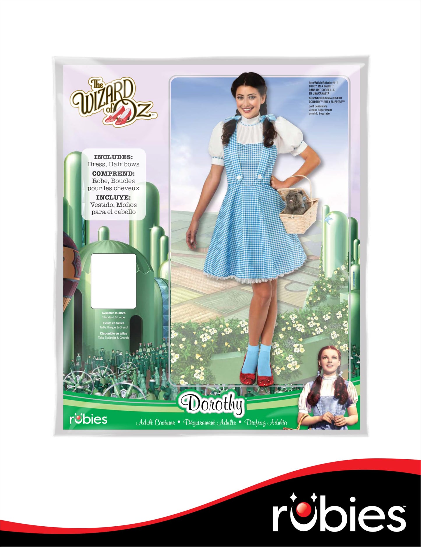 Rubies Official 887378 Wizard of Oz - Dorothy Costume - Teen - Blue/white Halloween