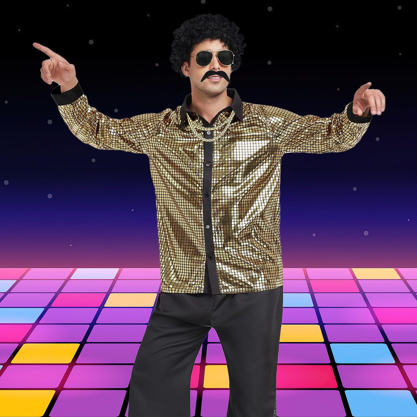70s Fancy Dress Mens Pimp Costume - Disco Outfit for Men - Costume (image 6)