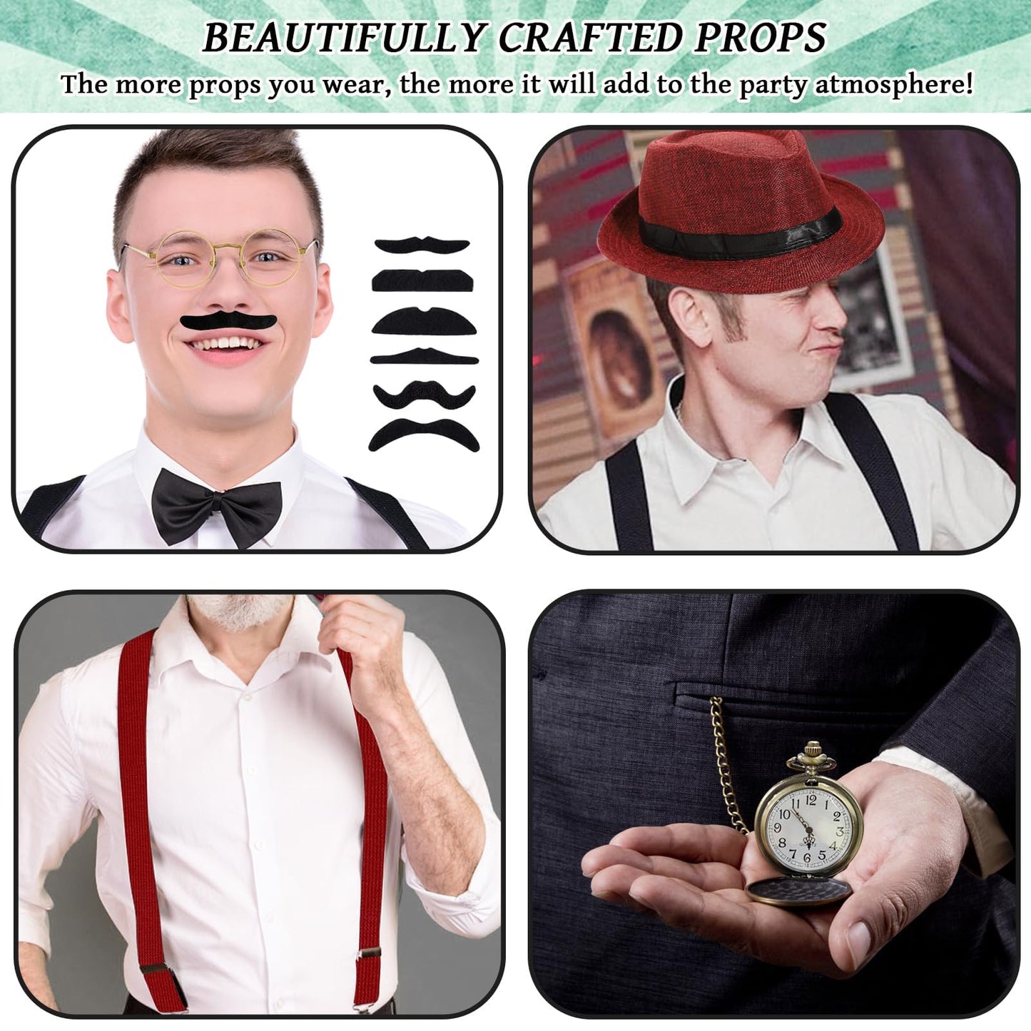 1920s Gatsby Costume Accessories for Men - Roaring 20s Great Gastby