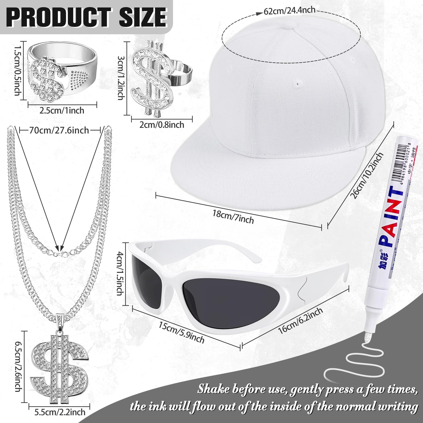 Solja Boy Hip Hop Costume Kit - Rapper Costume Accessories (image 2)