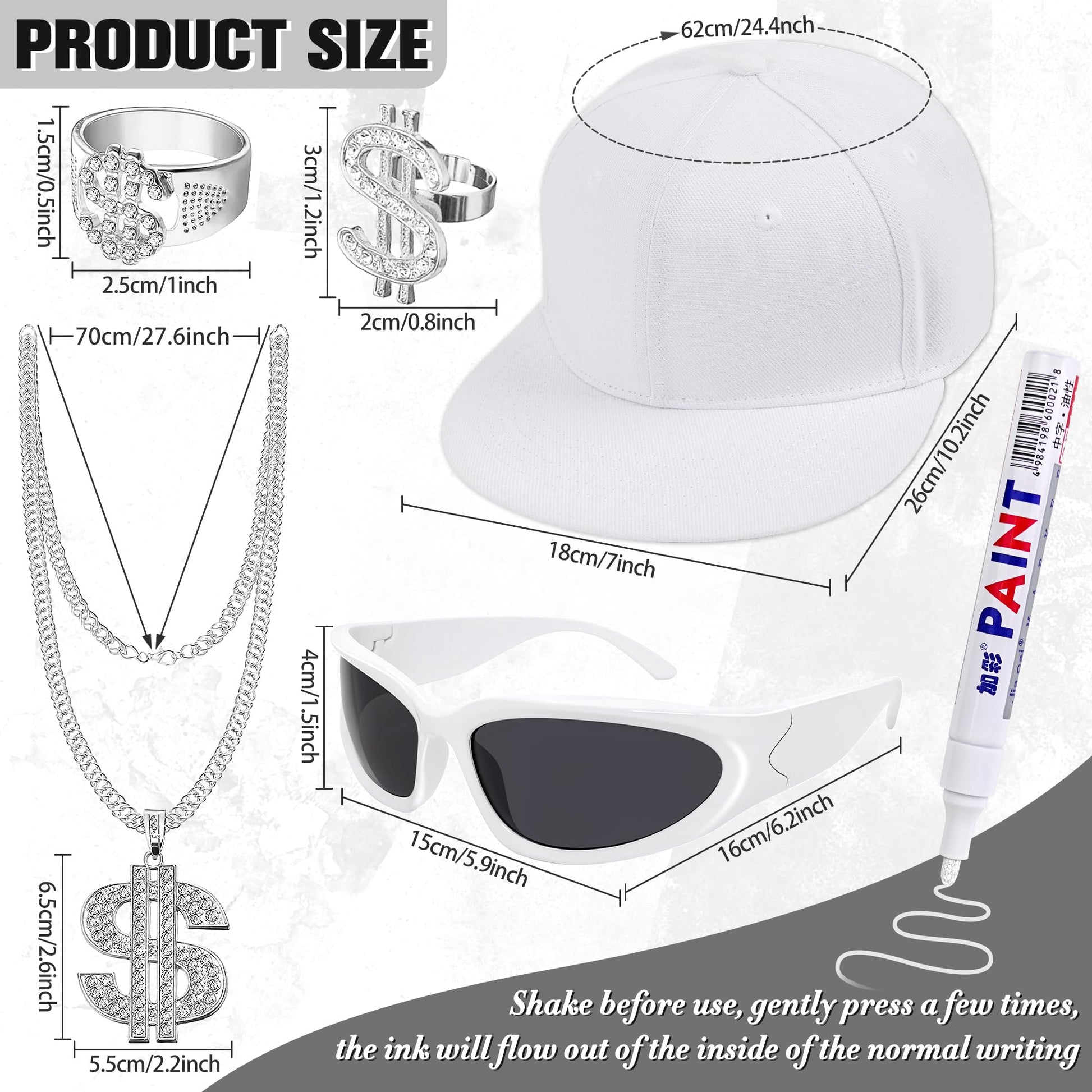 Solja Boy Hip Hop Costume Kit - Rapper Costume Accessories (image 2)