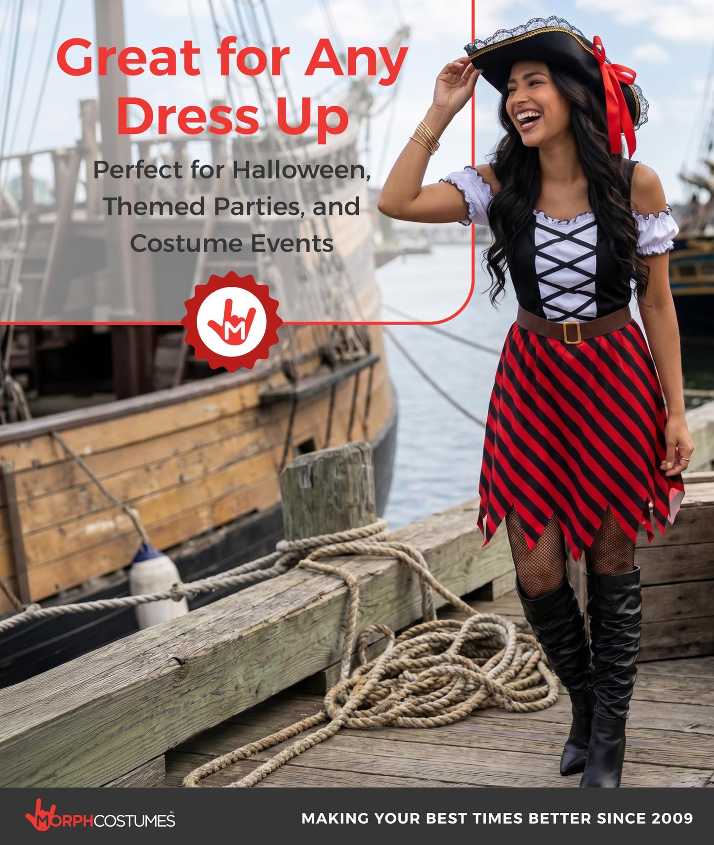 Pirate Costume for Women - Adult Pirate Fancy Dress Outfit - Ladies