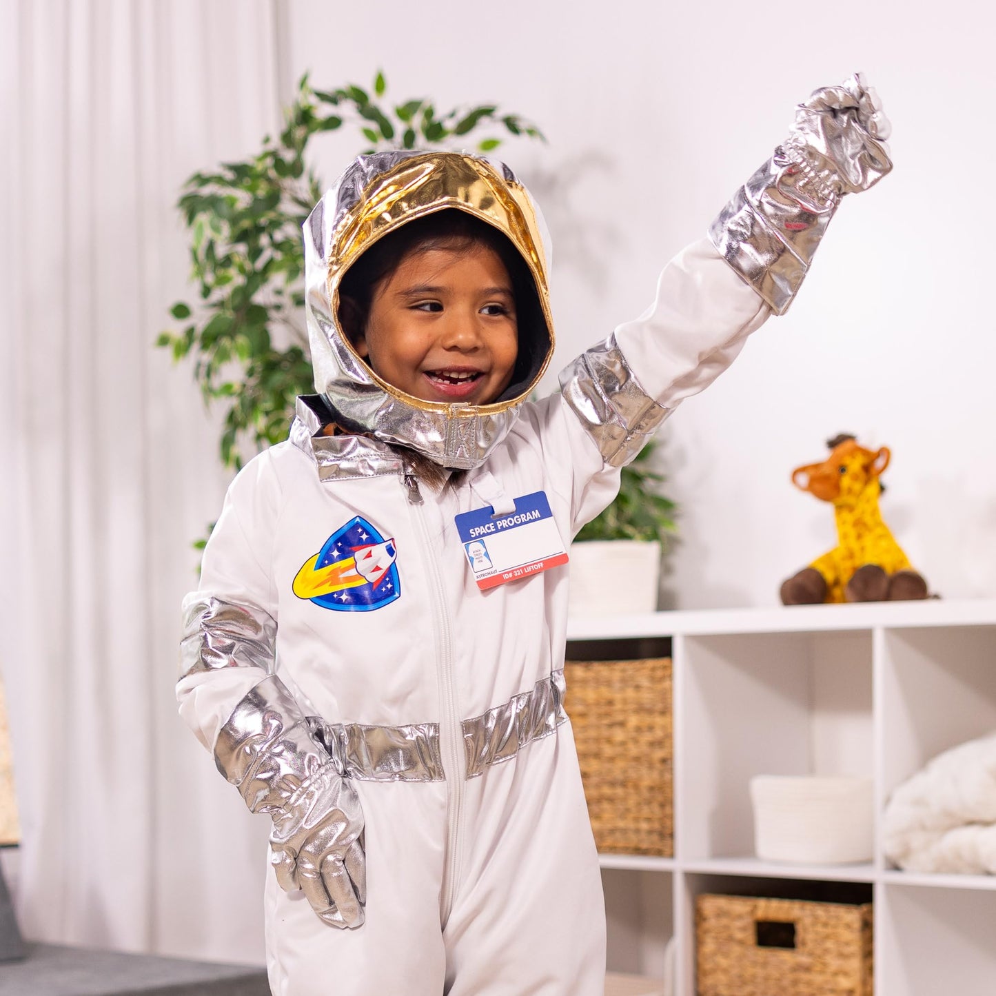 Melissa & Doug Astronaut Role Costume Set Pretend Play | Pretend Play | Halloween | Astronaut Costume Kids| 3+ | Gift for Boy or Girl