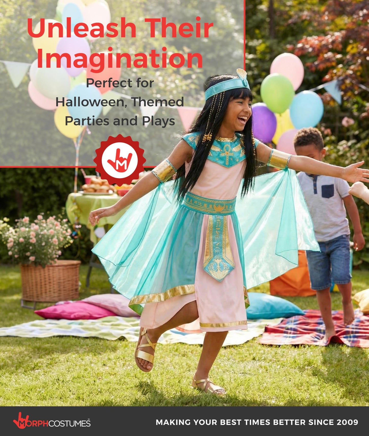 Morph Queen Cleopatra Costume Kids, Egyptian Costumes For Girls, Girls Egyptian Costume, World Book Day Costumes For Girls 12-14 Years