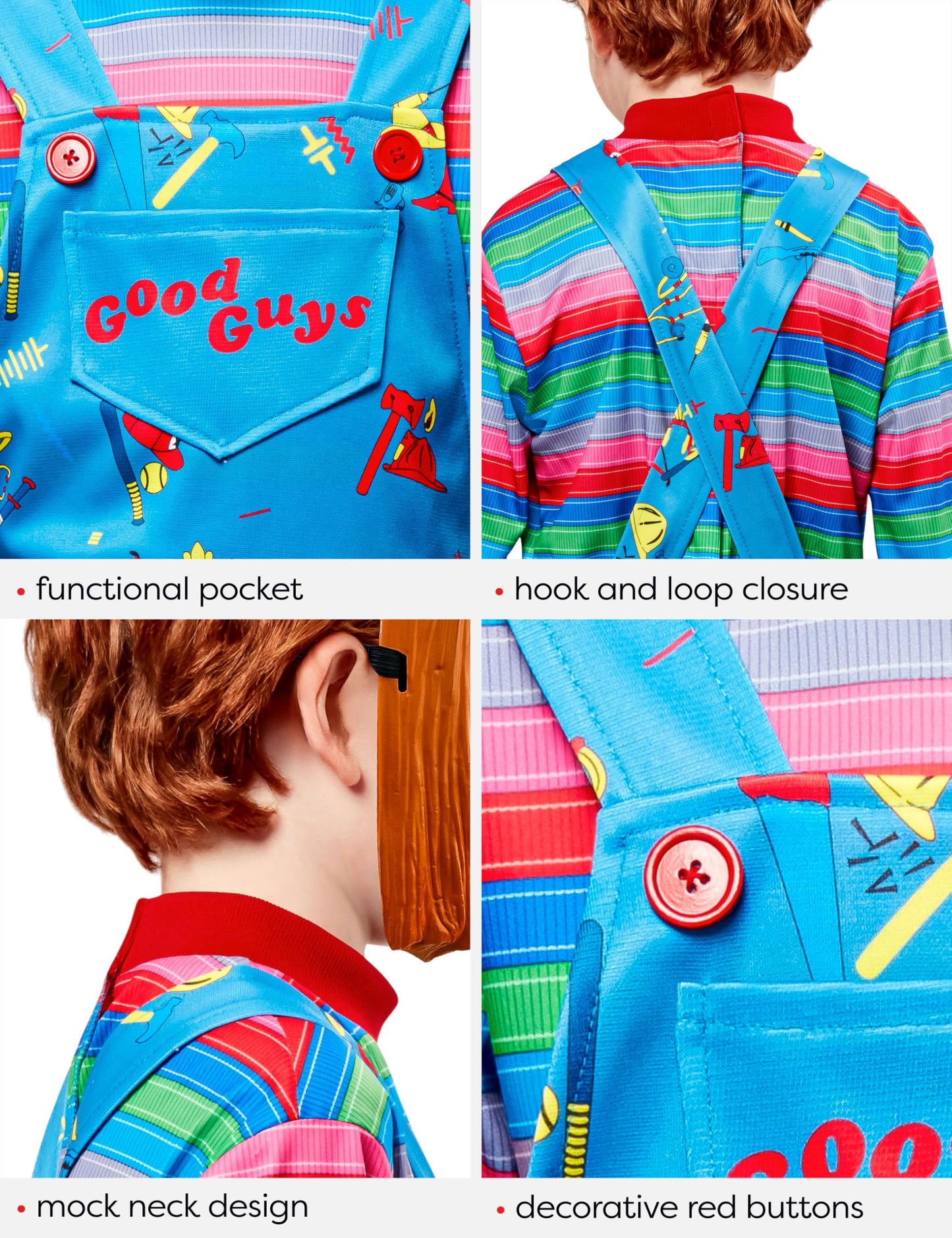 Rubies Official Chucky Child Costume, Kids Fancy Dress, Size Age 11-13 Years Halloween