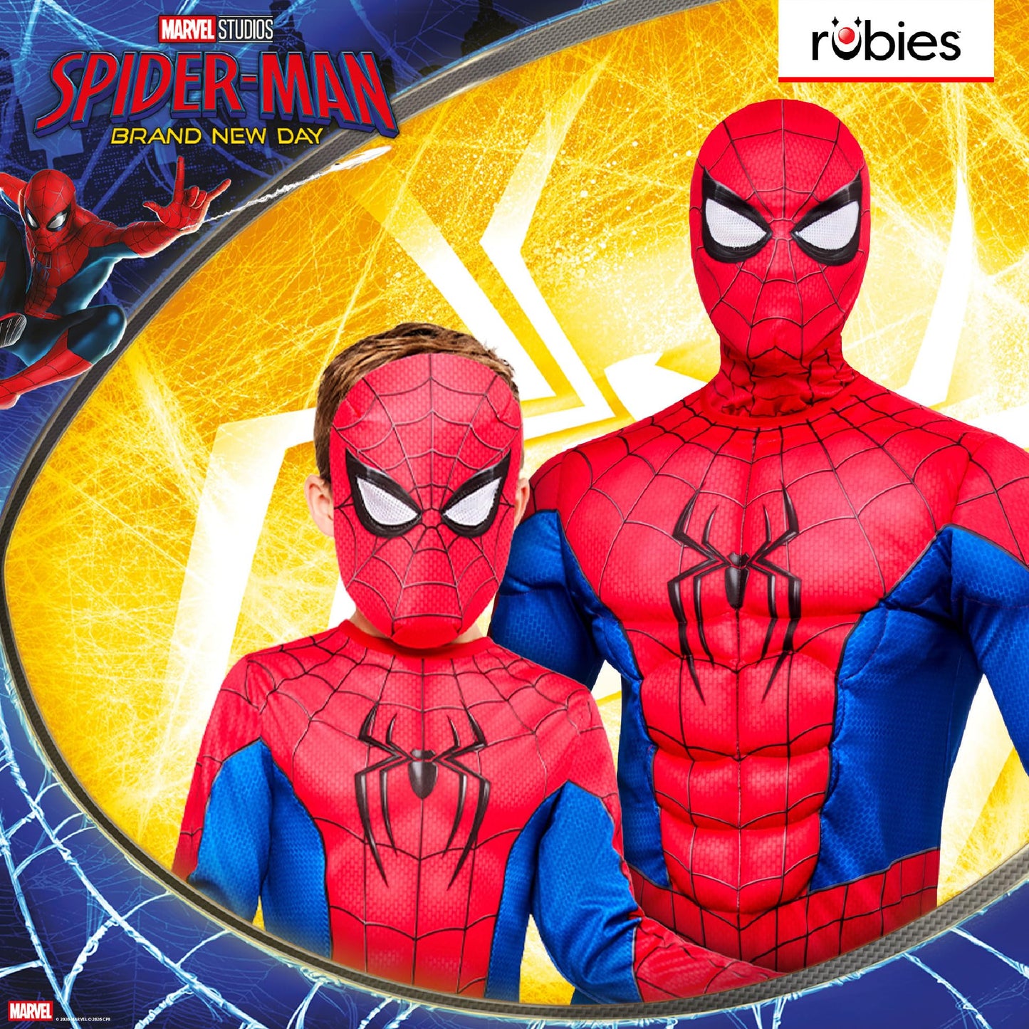 Rubies Official Brand New Day Spider-Man Delux Costume, Adult Fancy Dress, Mens, Size Medium