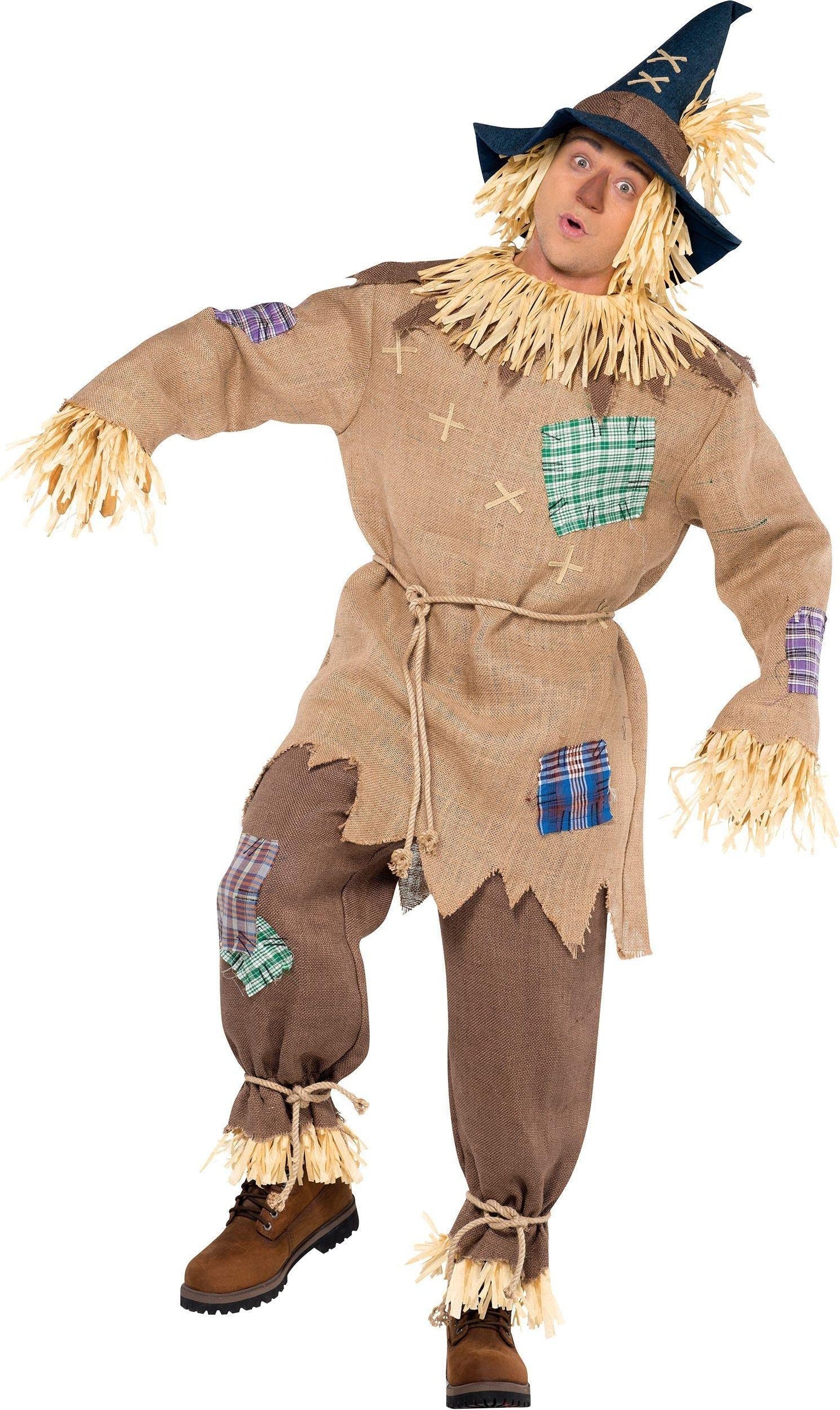 Scarecrow Mens Fancy Dress Halloween Fairytale Book Week Adults