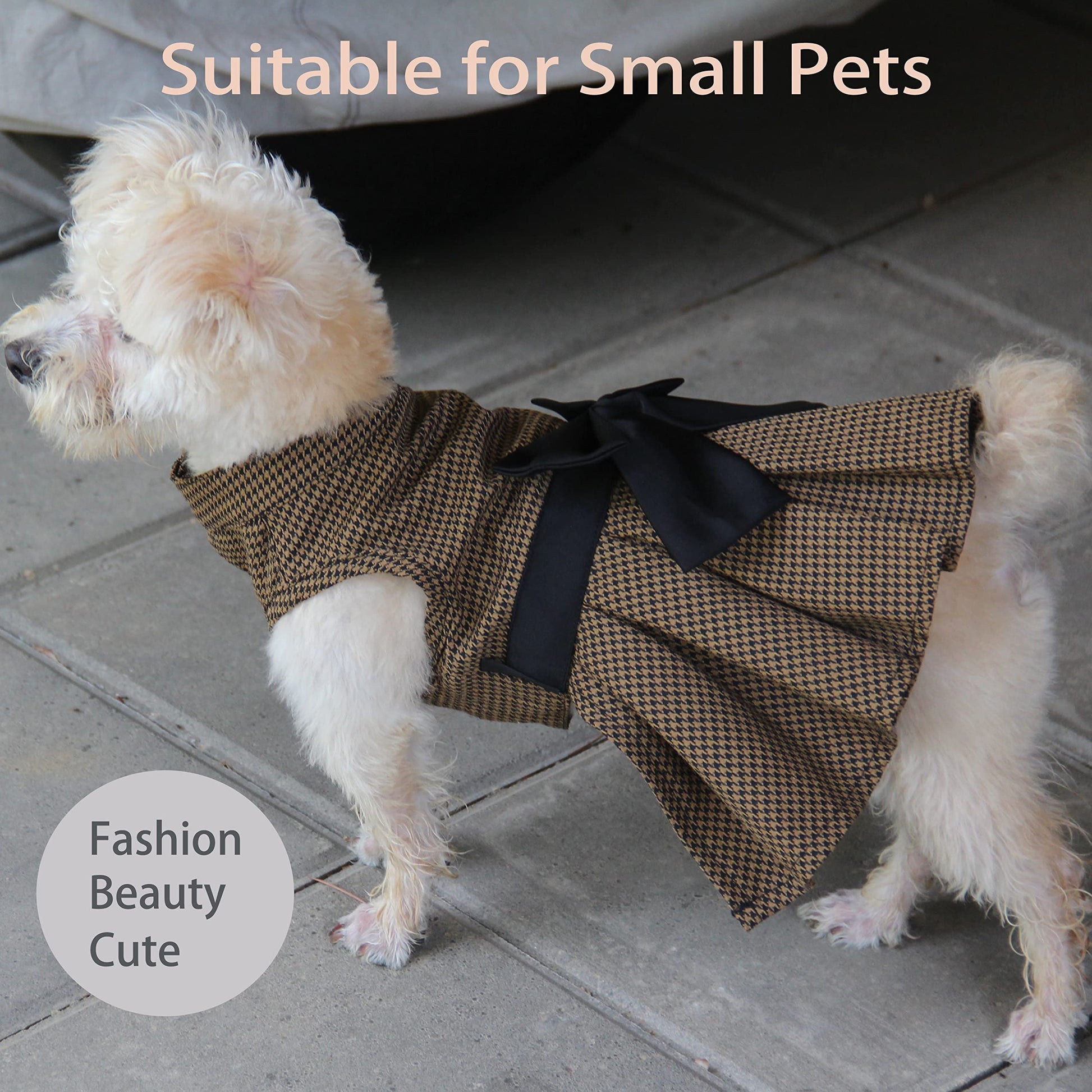 Pet Dresses for Dogs Cats Girl - Cute Princess Bowknot Dress Puppy (image 4)