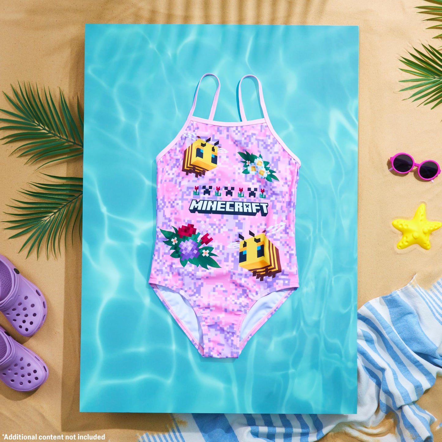 Minecraft Girls Swimming Costume Teenagers Creeper One Piece (image 2)