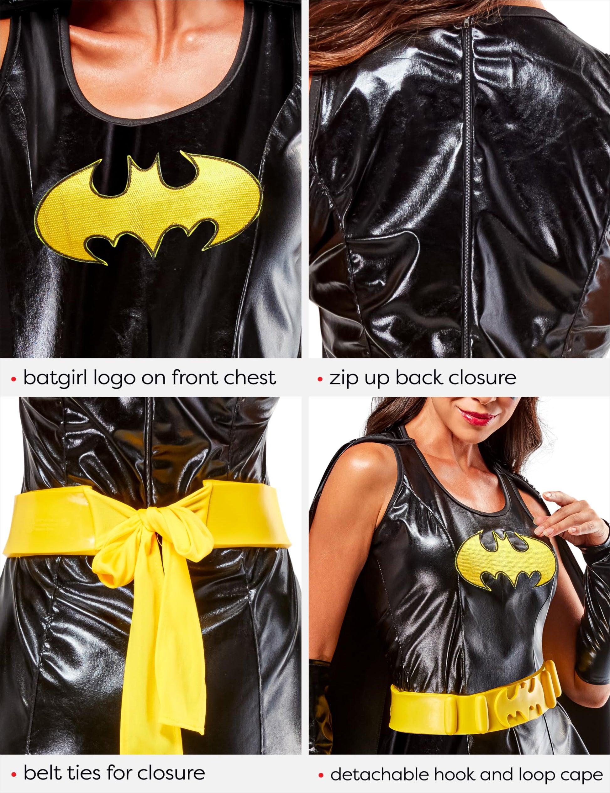 Official Batgirl Batman Ladies Adult Costume - Black Halloween (image 3)