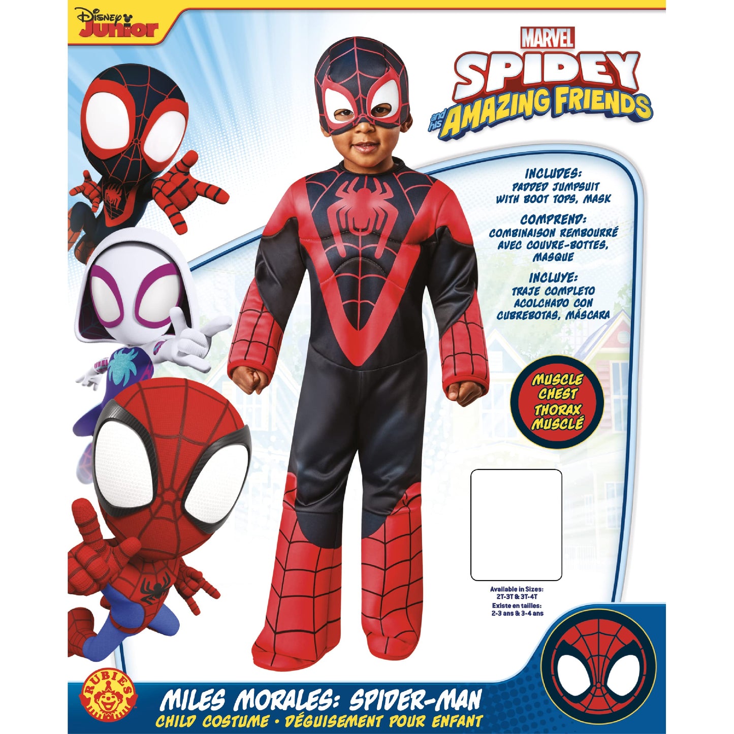 Rubies Official Marvel Spidey and his Amazing Friends Spinn Deluxe Toddler Costume, Age 3-4 Years Halloween Halloween
