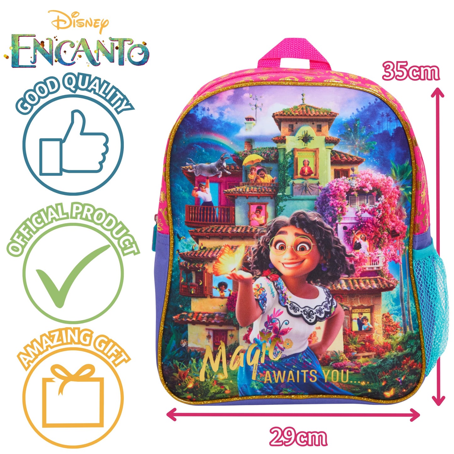 Disney Encanto Backpack for Girls Mirabel School Nursery Rucksack Lunch Bag Back to School Kindergarden