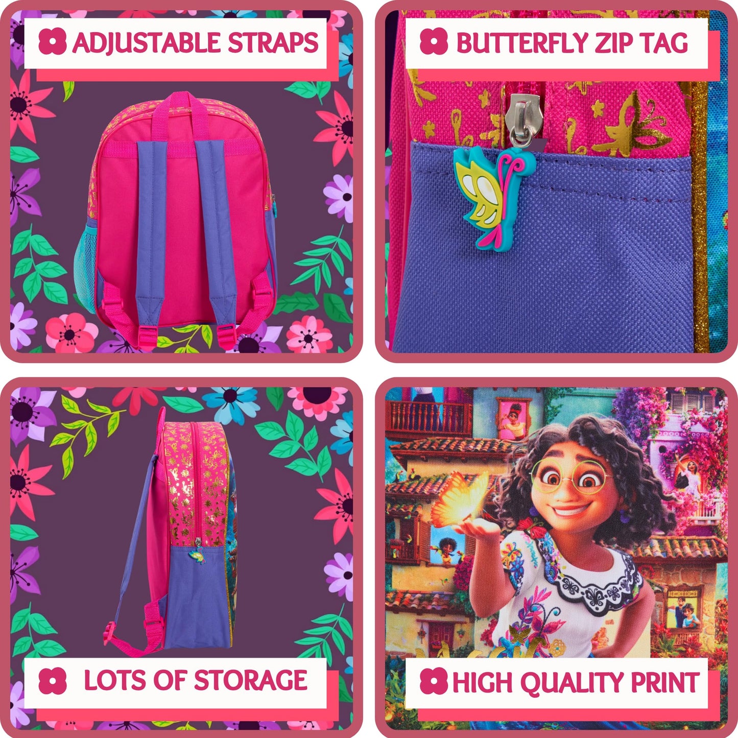 Disney Encanto Backpack for Girls Mirabel School Nursery Rucksack Lunch Bag Back to School Kindergarden