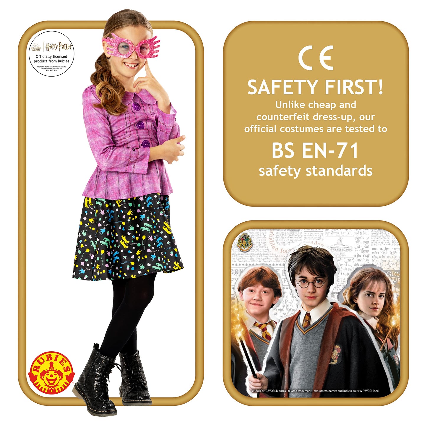 Rubies Official Harry Potter Luna Lovegood Child Costume, Book Day Kids Fancy Dress, Age 9-10 years Halloween