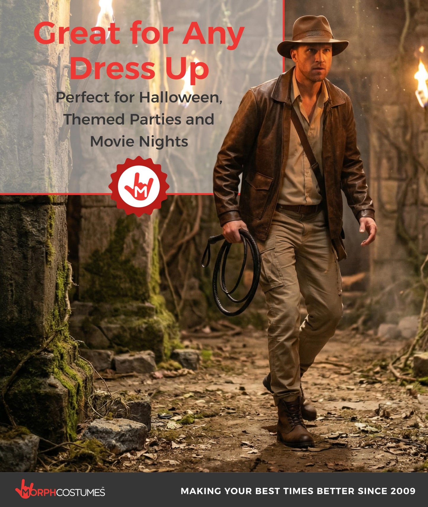 Archaeologist Costume Adult Halloween Outfit for Mens Action