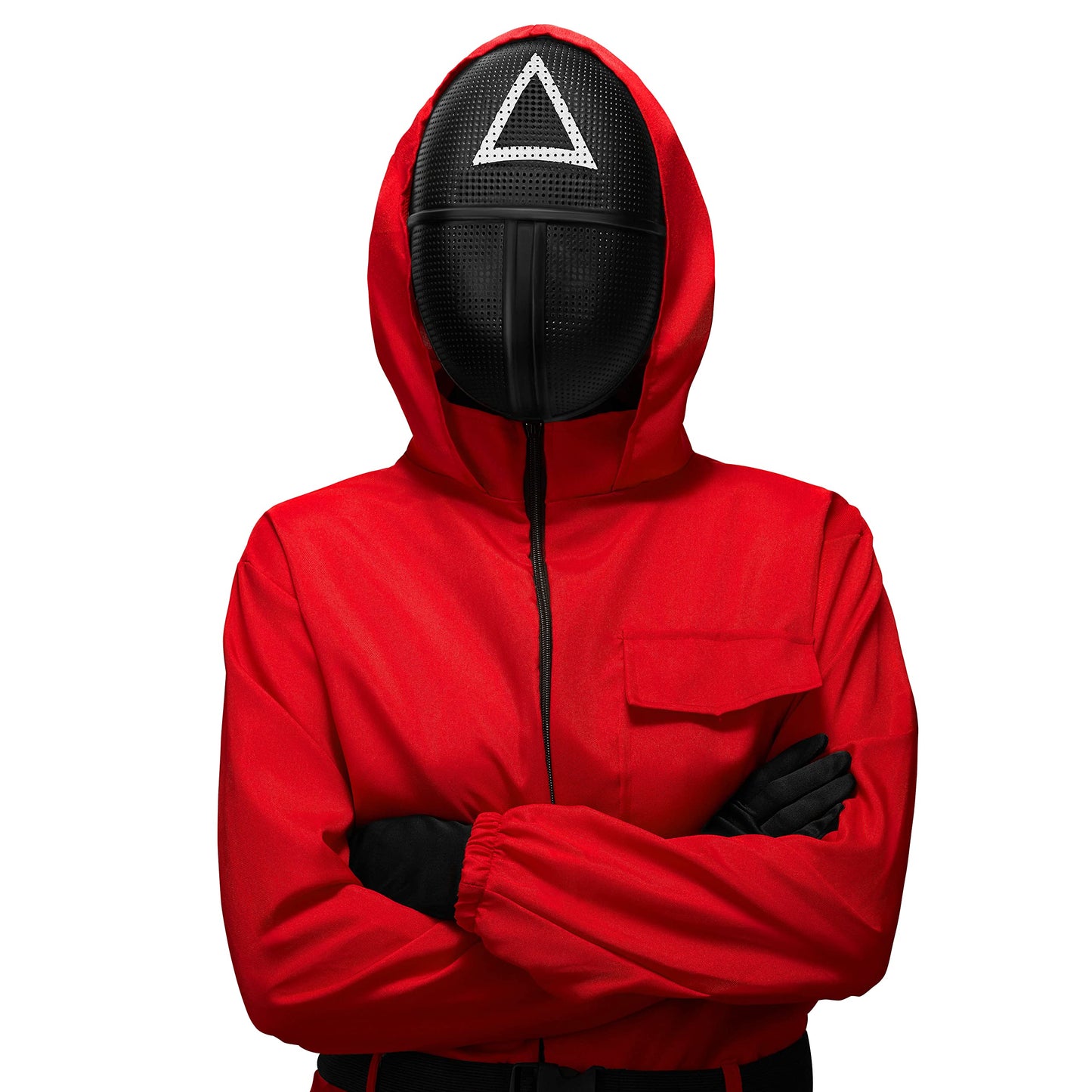 Balinco The Game Mask + Balaclava + Black Gloves + 1x Game Card for Halloween, Carnival & Carnival as Costume for Men & Women (Triangle)